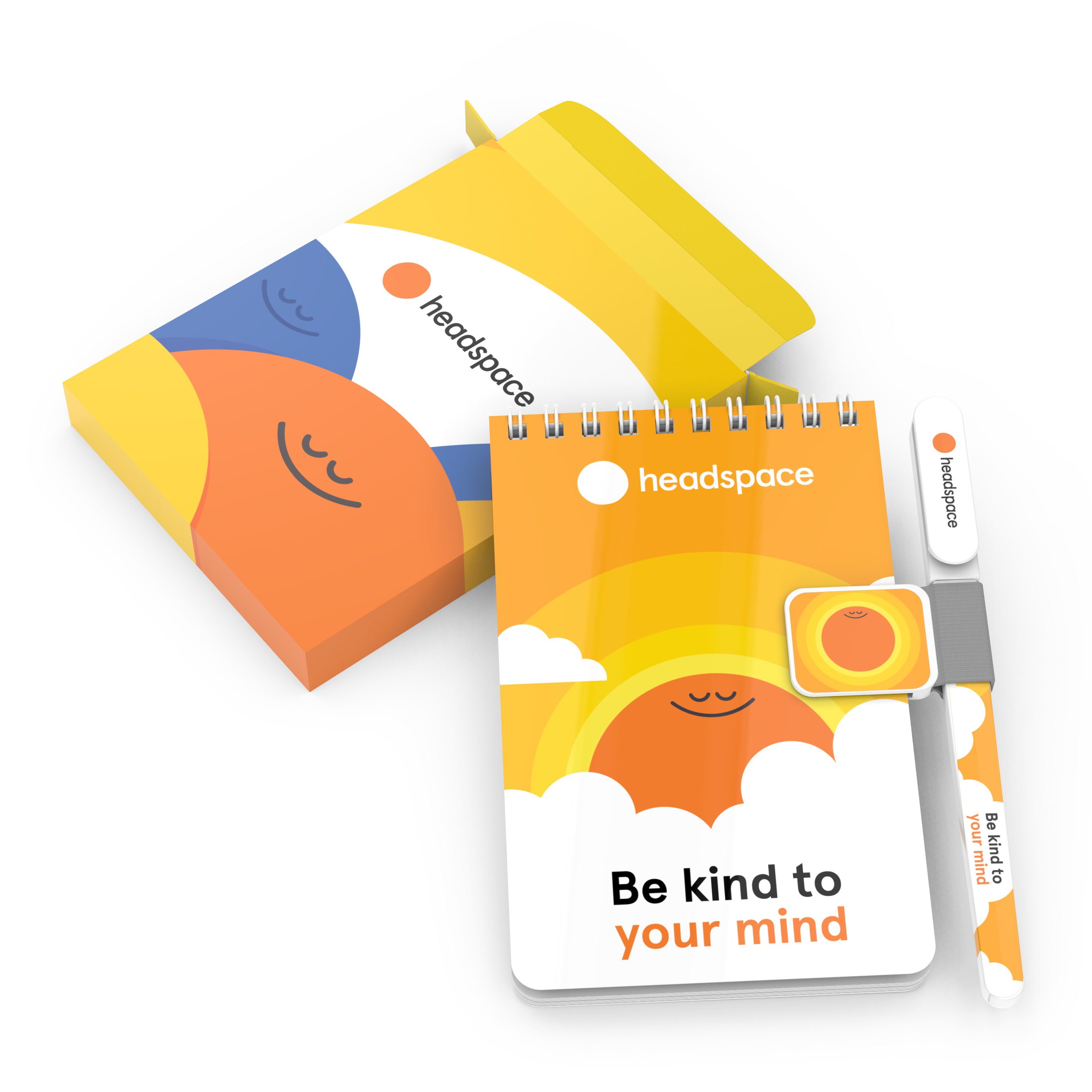 Notes Kit : Notebook set with pen and penholder (top bound) 3