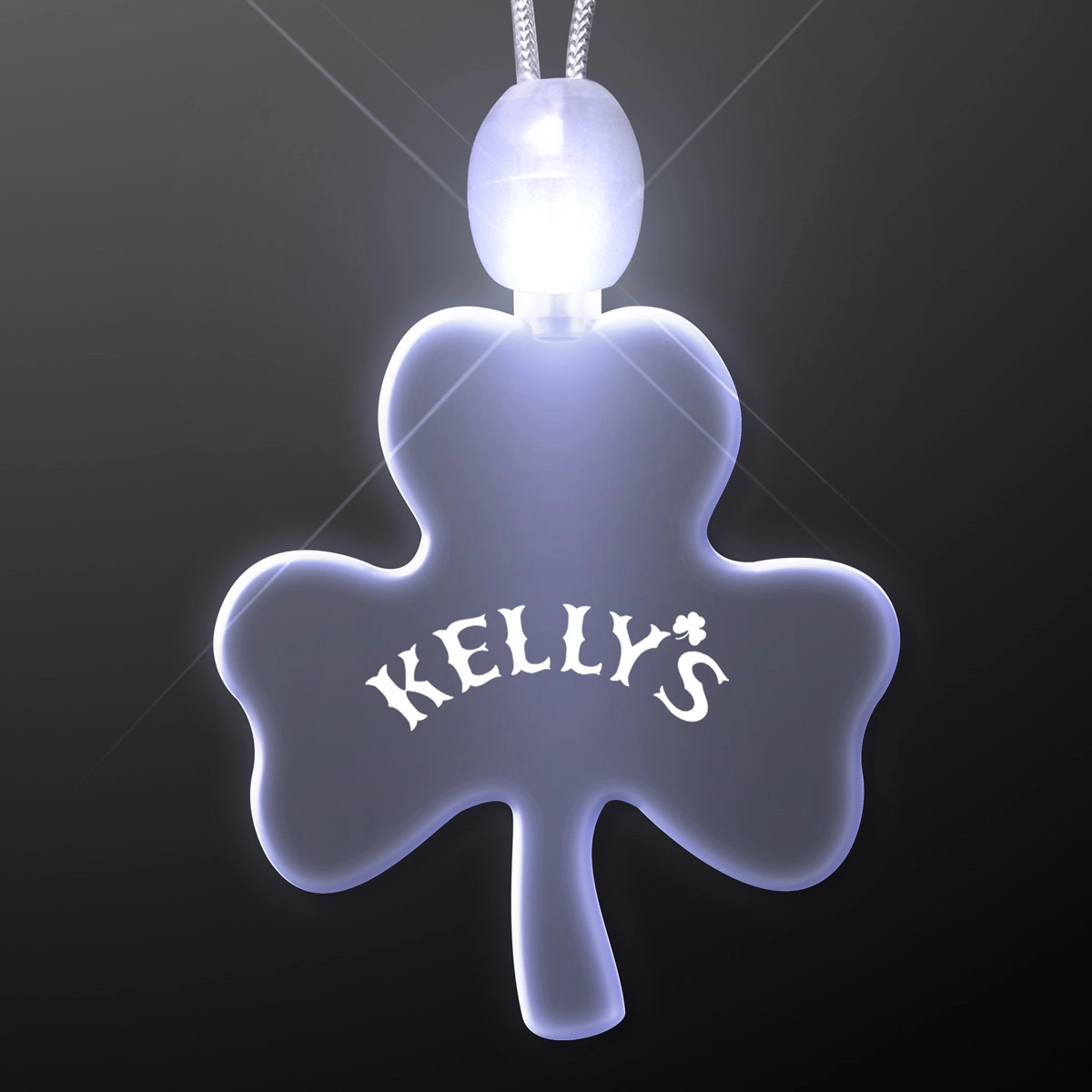Acrylic Big Shamrock Shape Necklace with LED 4