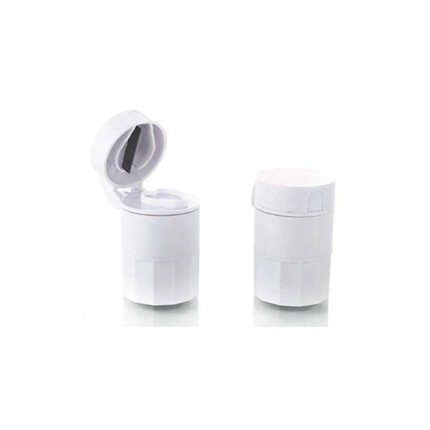 Cylindrical Plastic Pill Case Box with Blade 2