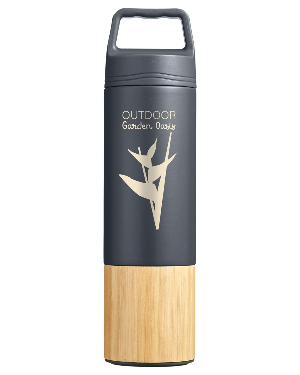 20 oz Tao Bamboo Vacuum Insulated Stainless Steel Bottle, custom water bottle with logo imprint 2