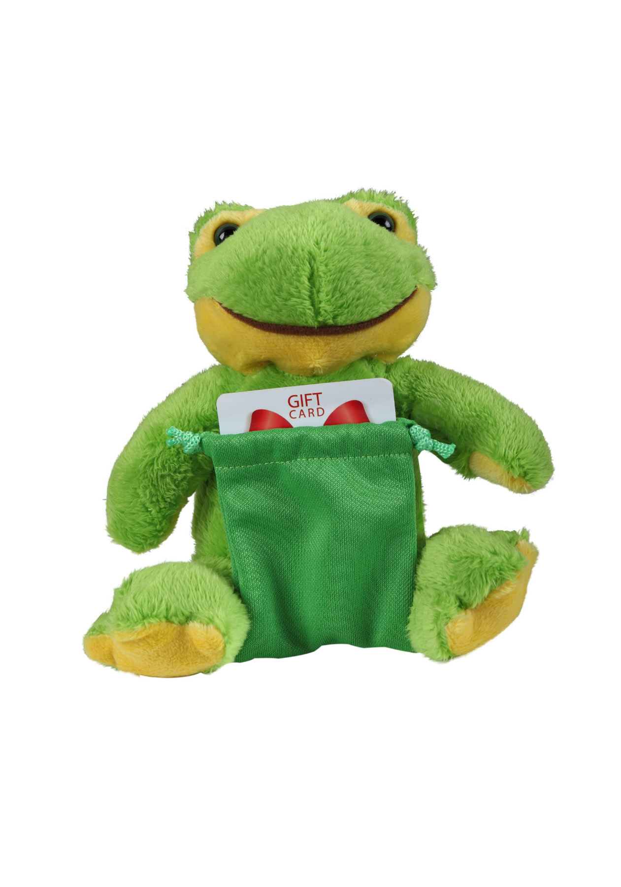 soft plush Frog with gift card sack 2