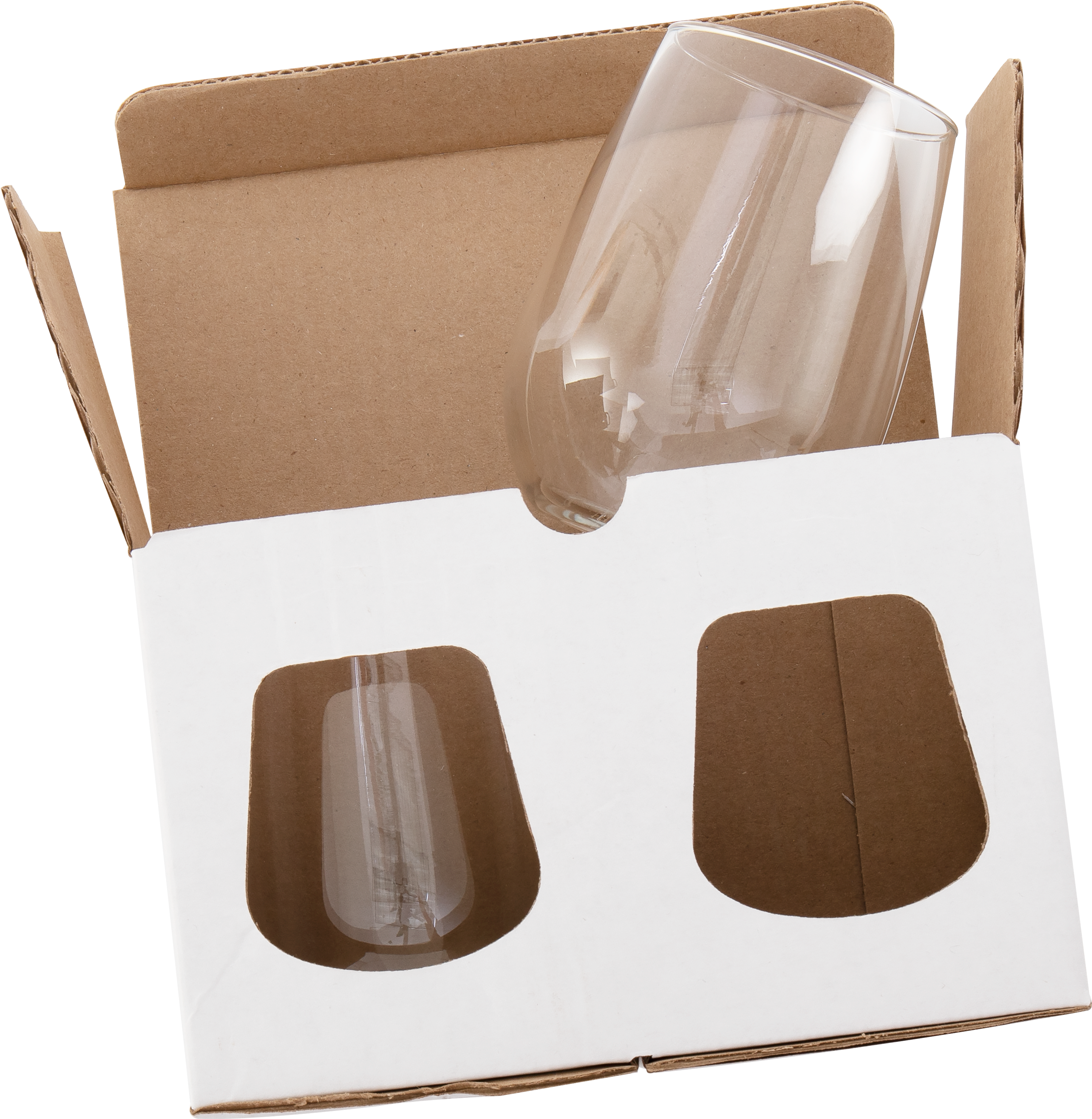 2 pack white box stemless