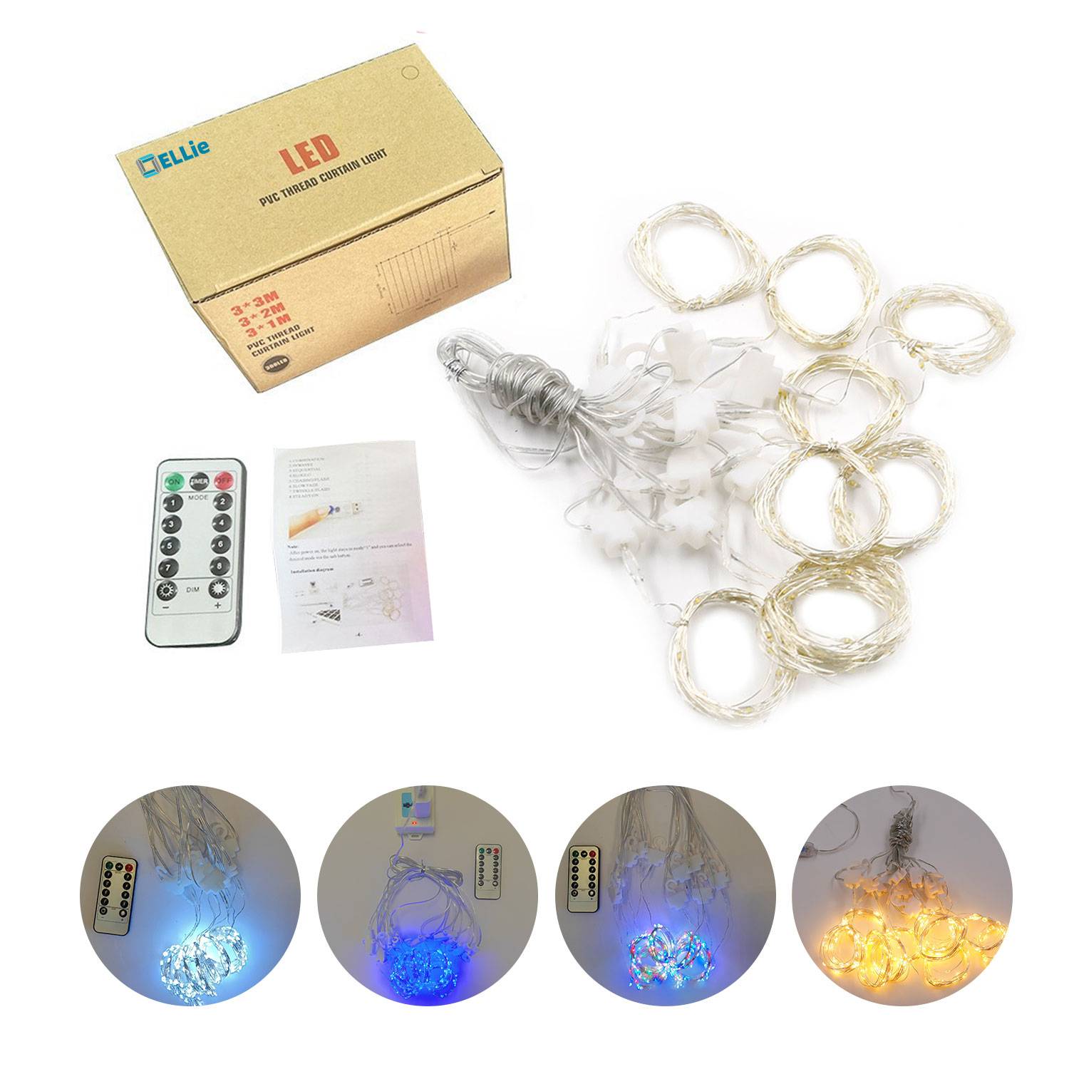 LED Curtain String Lights 2