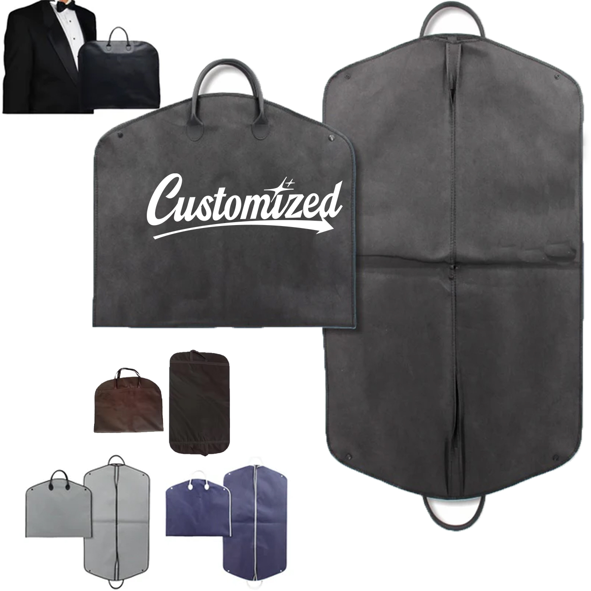 Reusable Non Woven Garment Bag Suit Cover 3