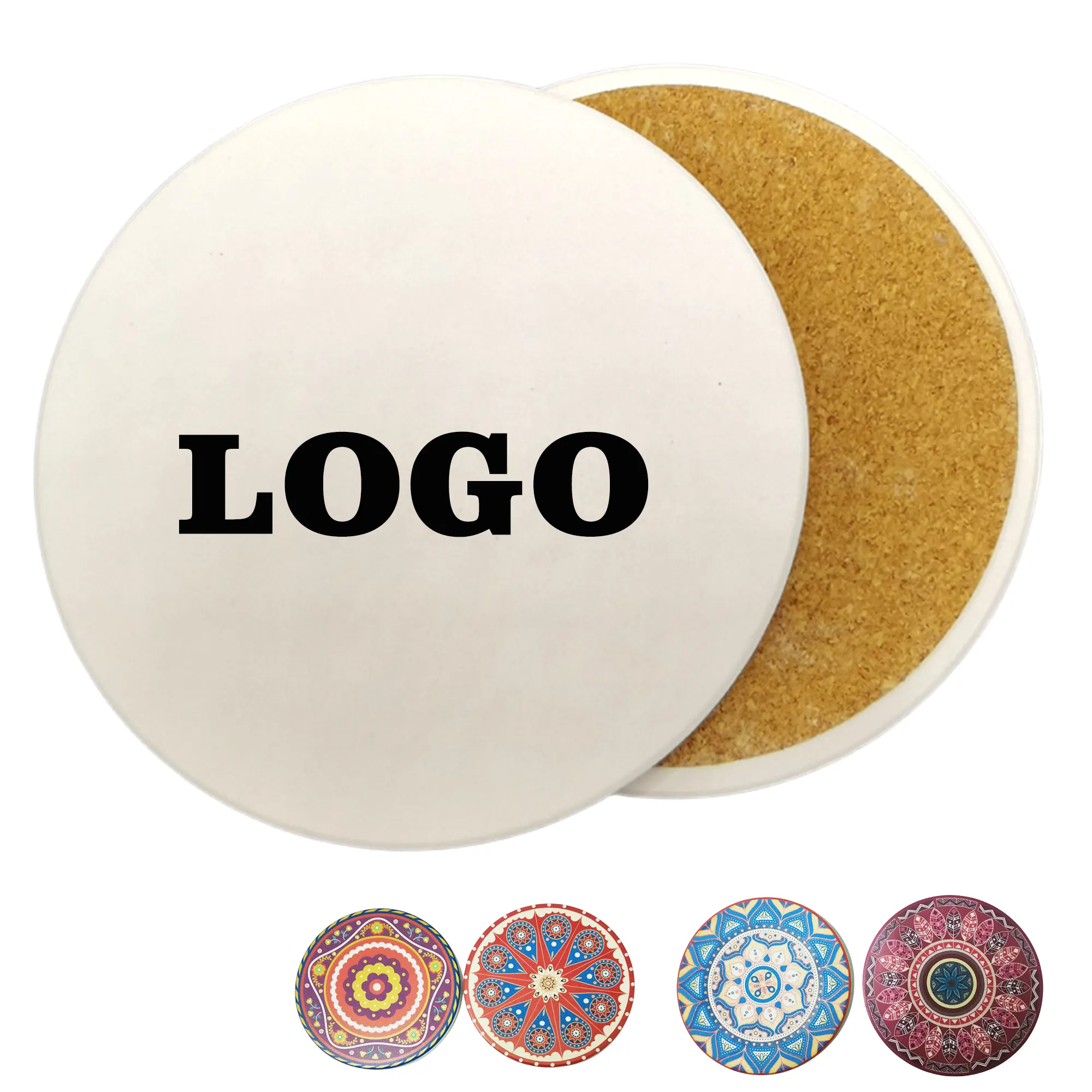 Round Cork Cup Pads Coasters for Coffee