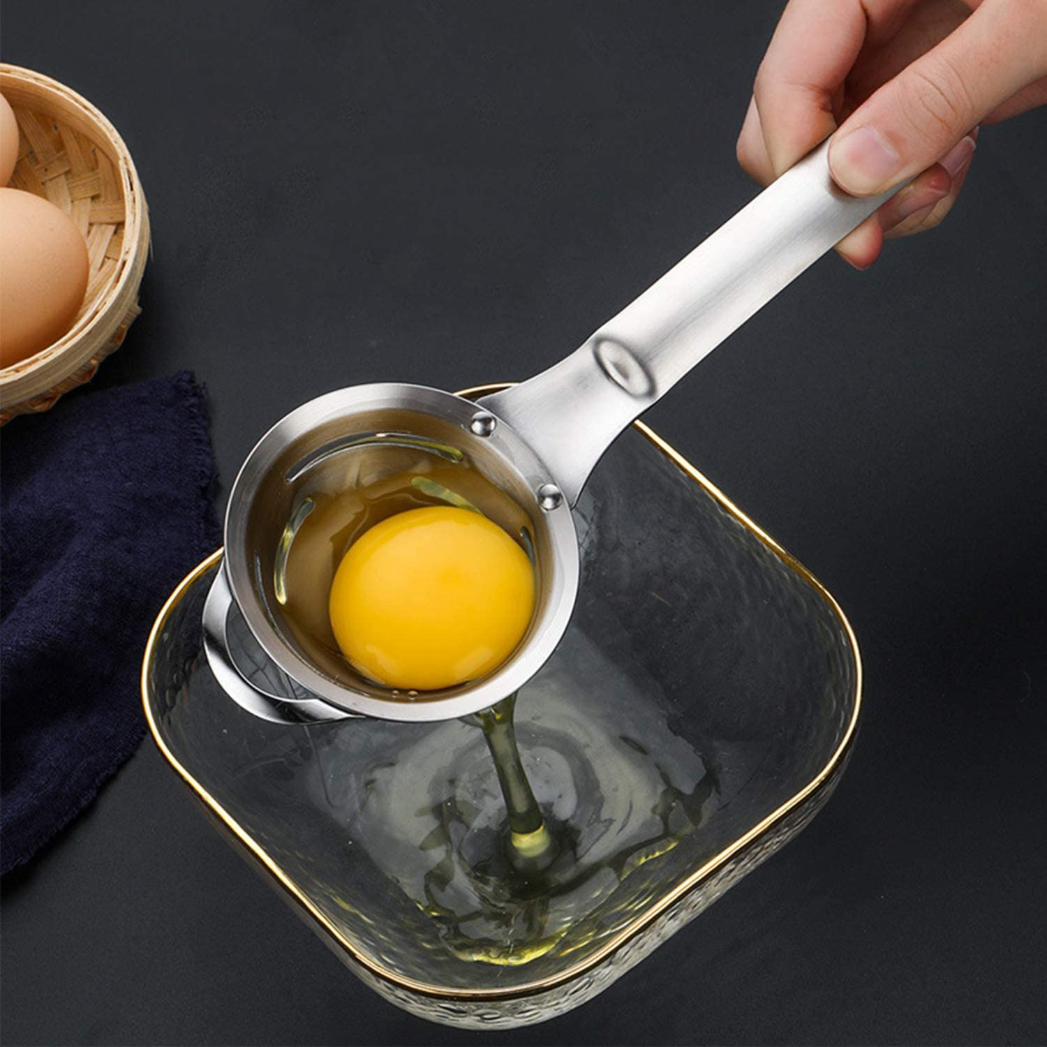 Stainless Steel White Egg Yolk Separator 2