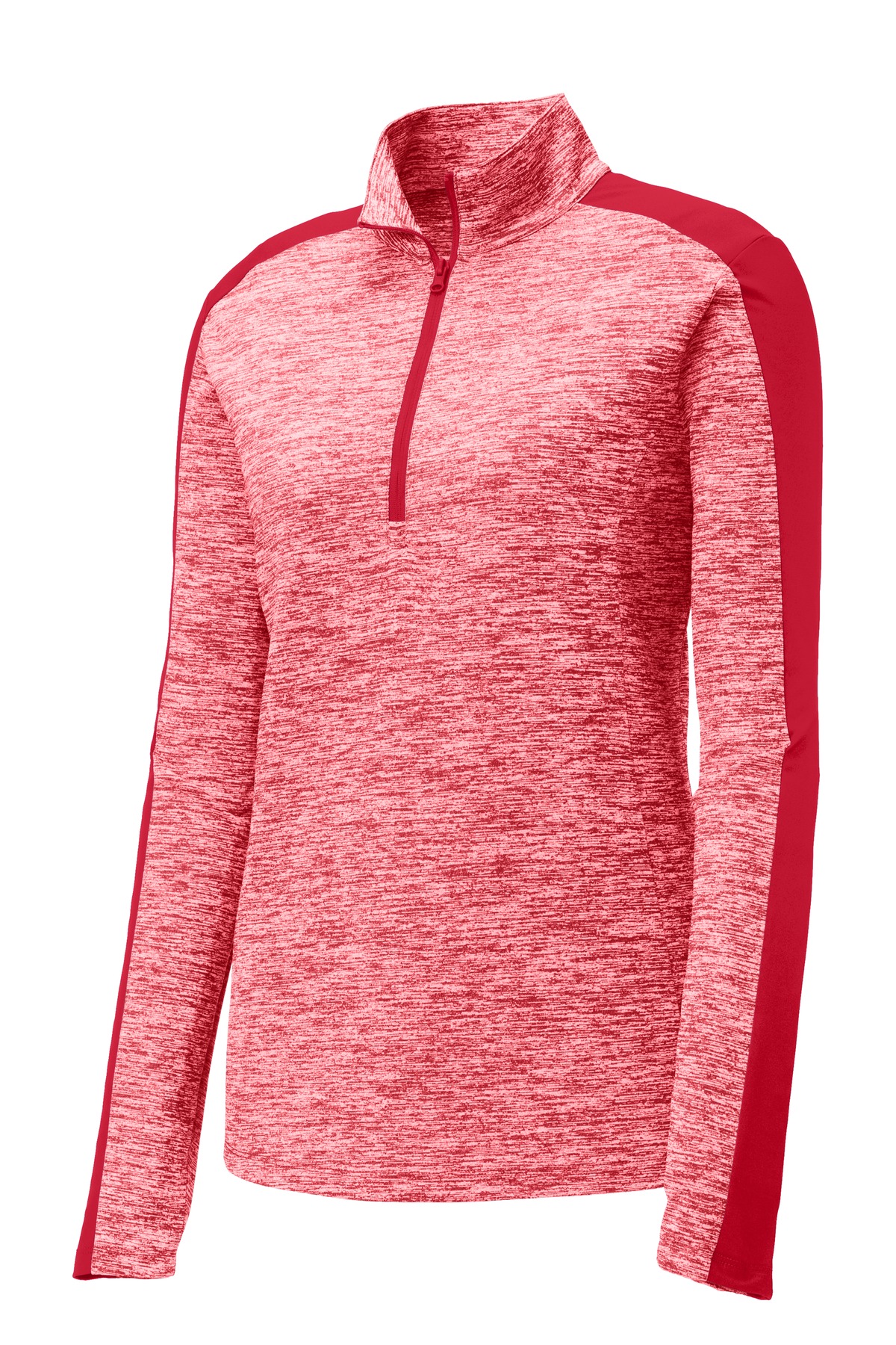 Sport-Tek Women's PosiCharge Electric Heather Colorblock 1/4-Zip Pullover. LST397 26