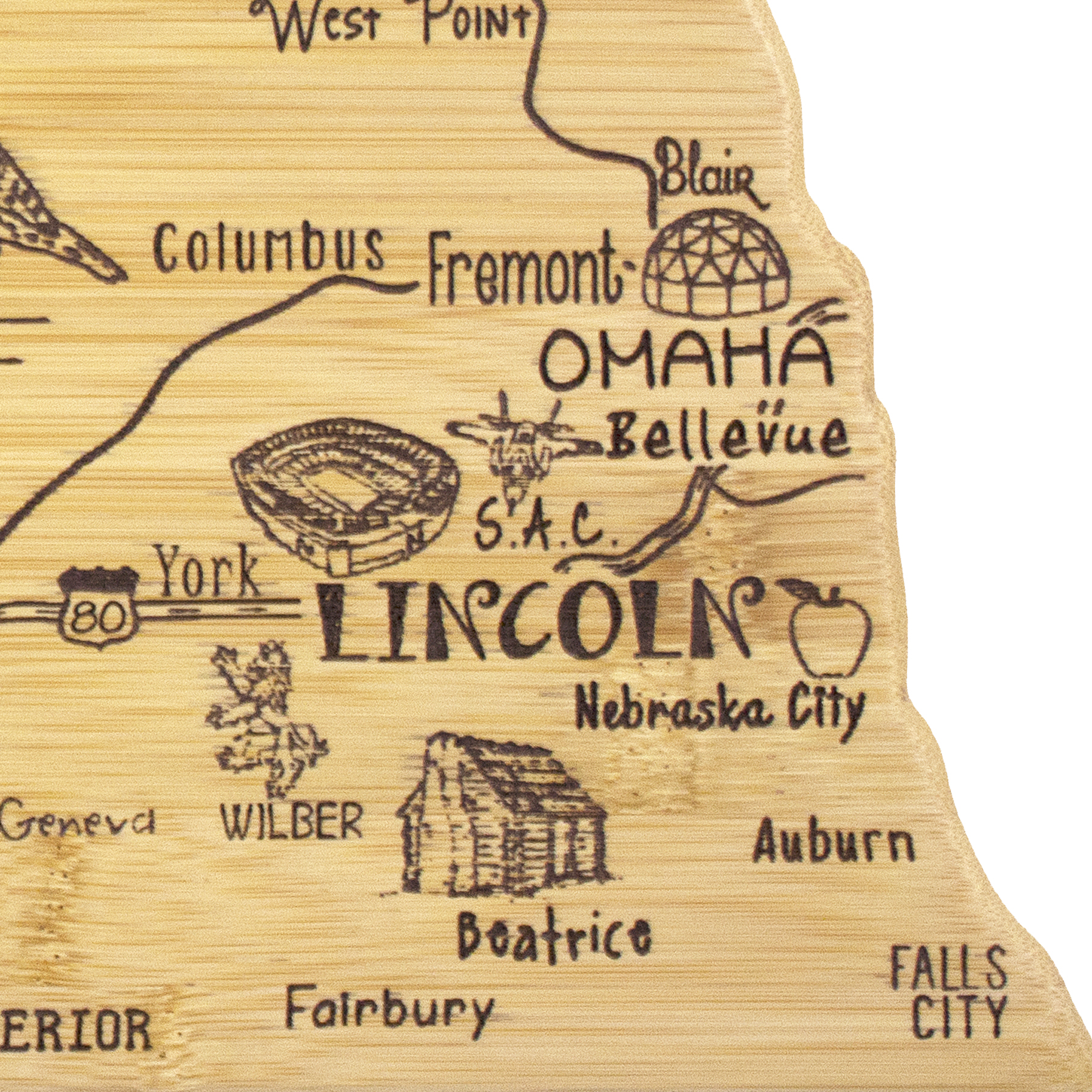 Destination Nebraska Cutting & Serving Board 3