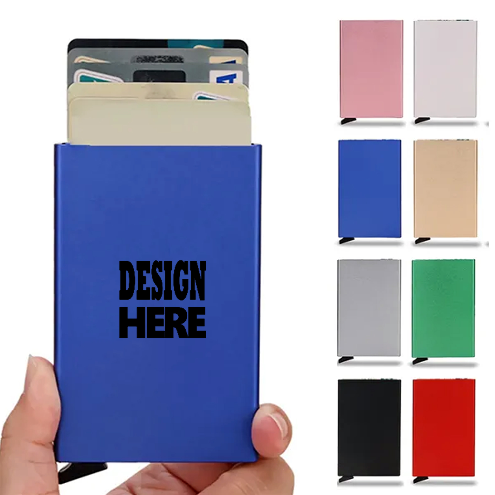 RFID Aluminum Pop-Up Card Holder Wallet 6