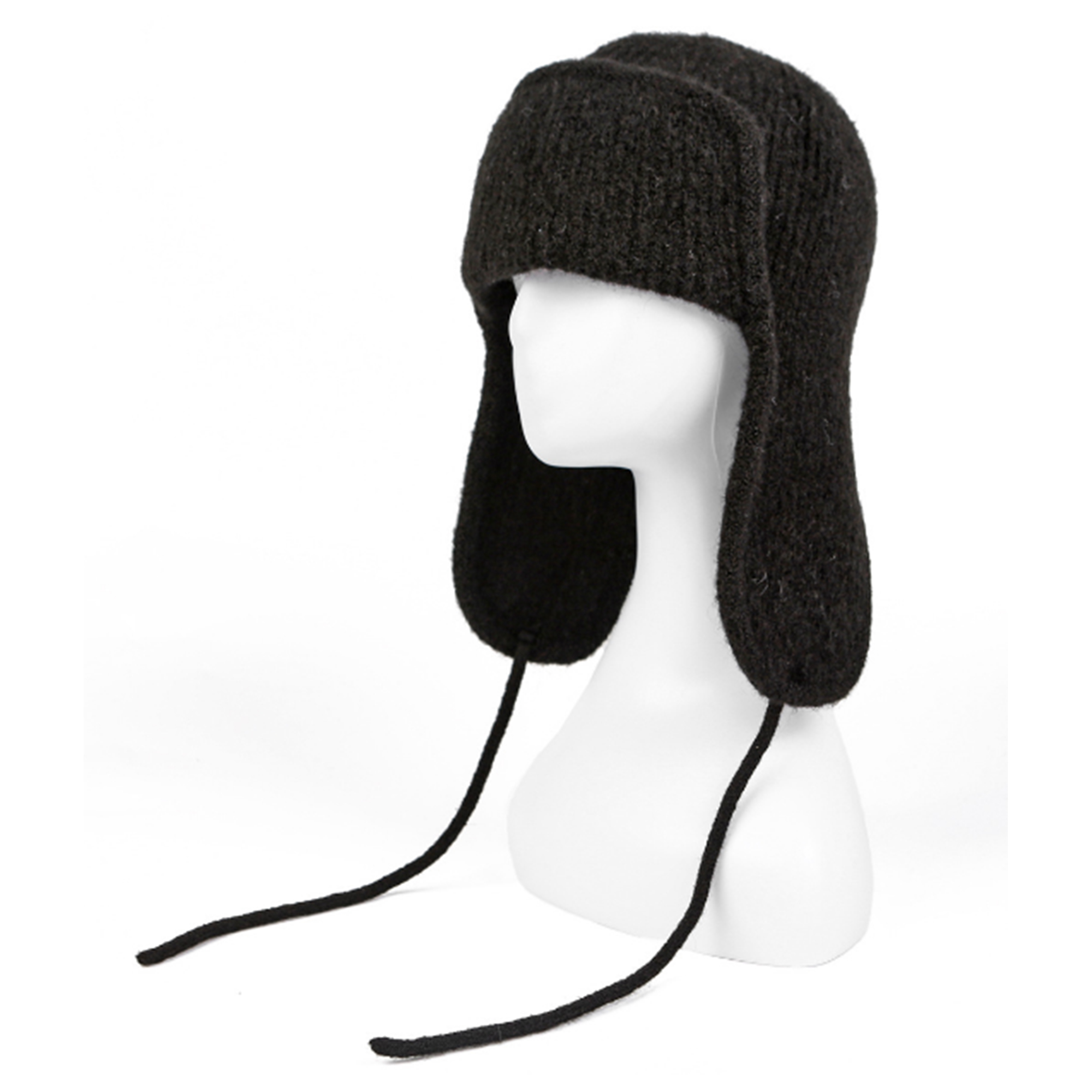 MOQ 50 PCS Soft Winter Women's Earmuffs Knitted Hat 5