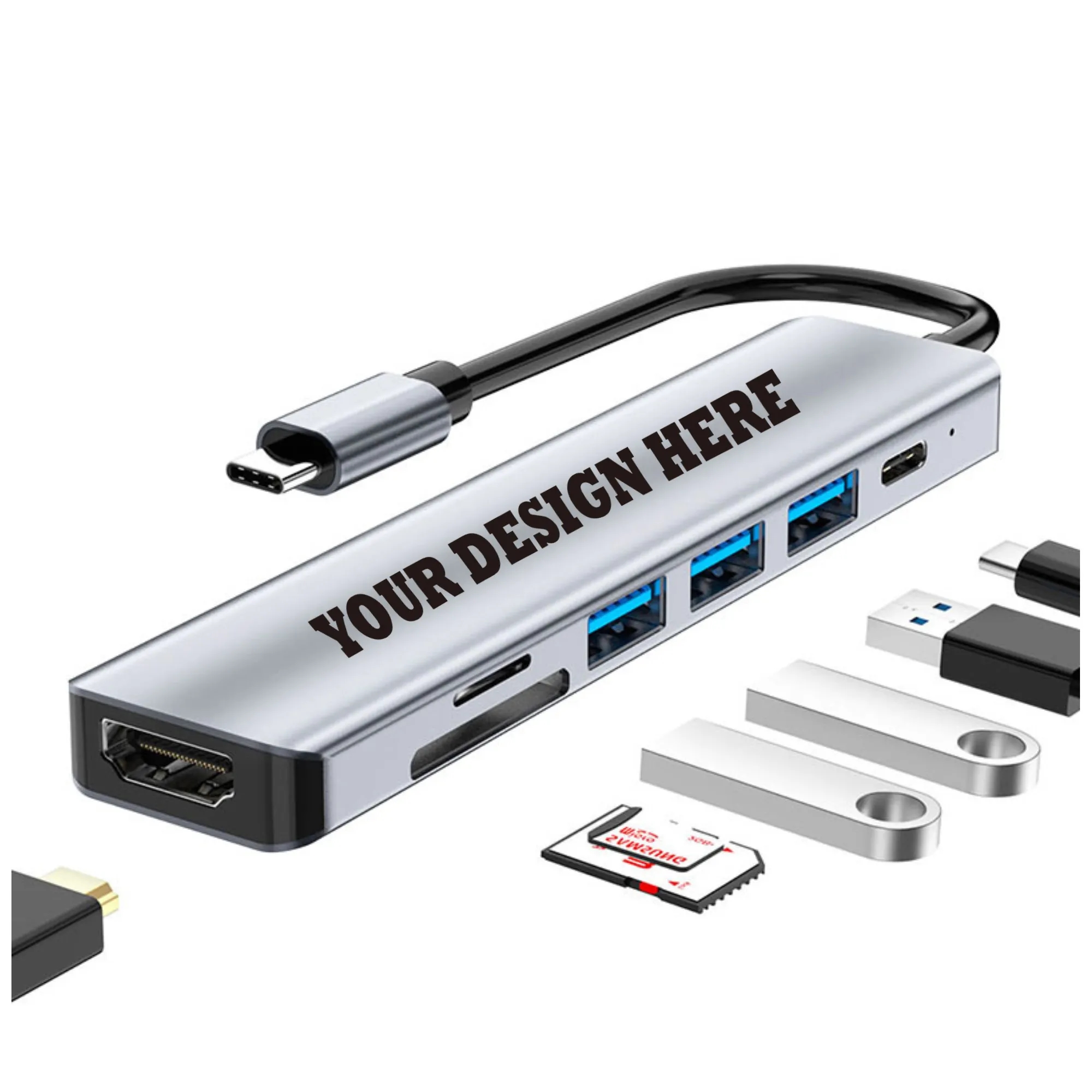7 in 1 USB Type C HUB Adapter Docking Station