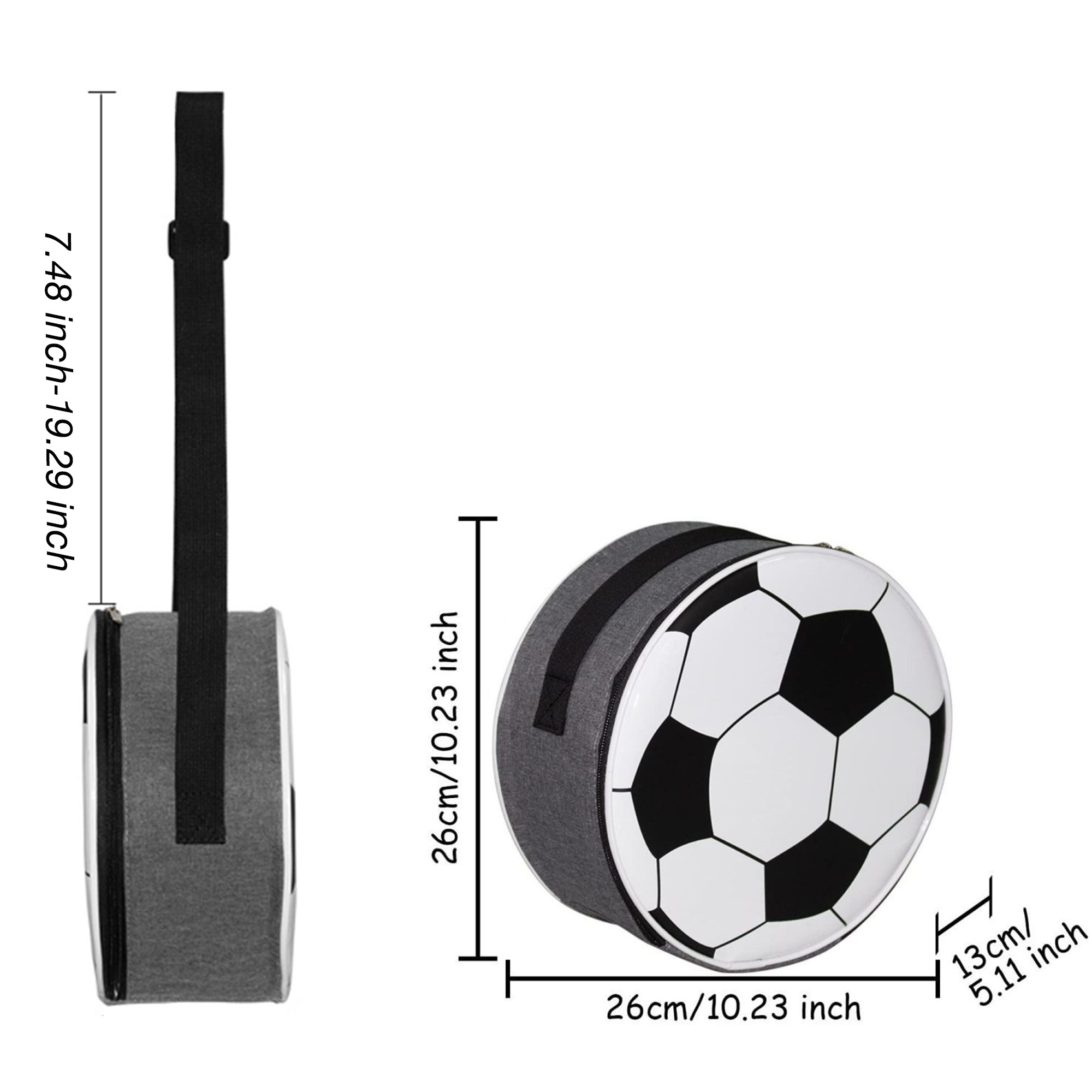 Football Insulated Thermal Cooling Lunch Shoulder Bag 2