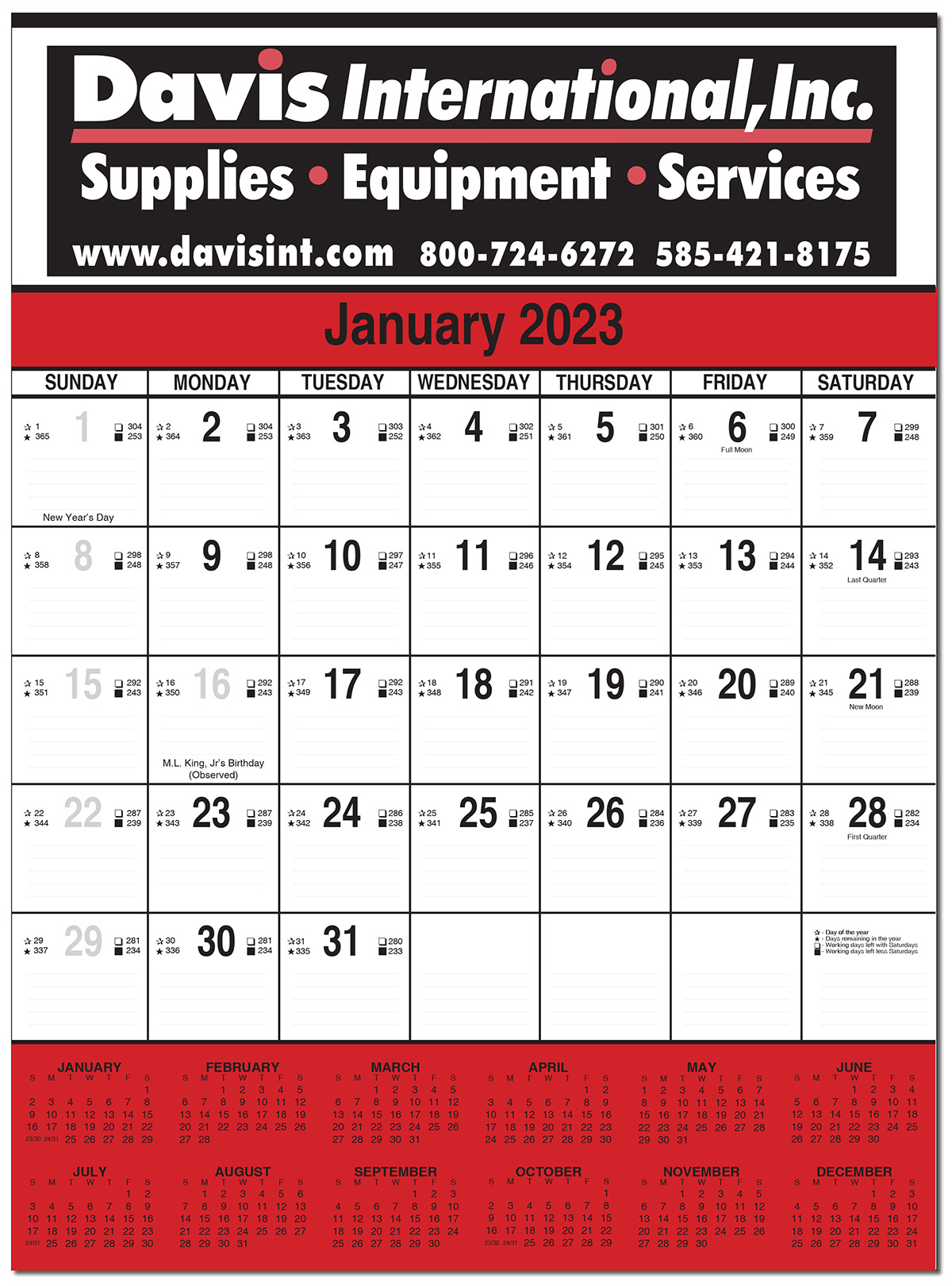 12 Sheet Contractor Wall Calendar 4