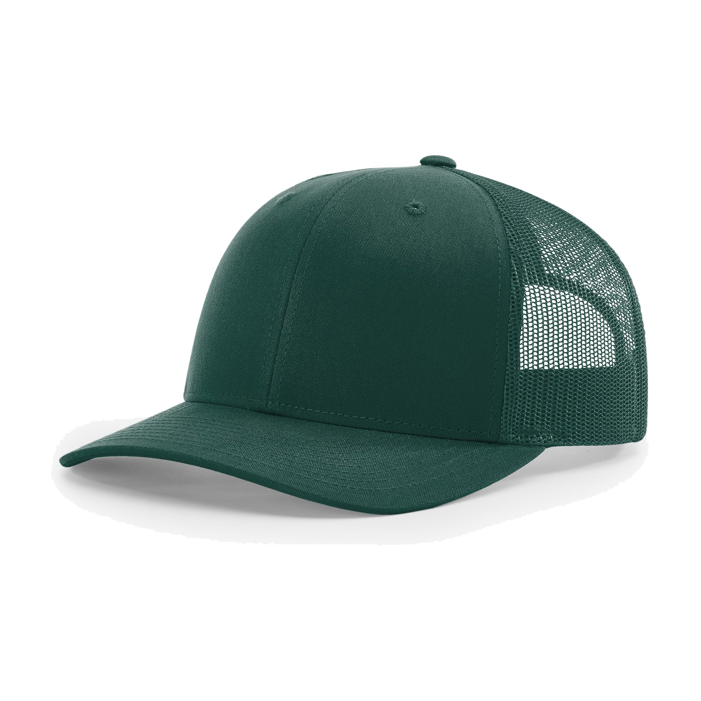 Richardson 112 6-Panel Snapback Trucker Hat w/Leatherette Adhesive Patches or Embroidery 113