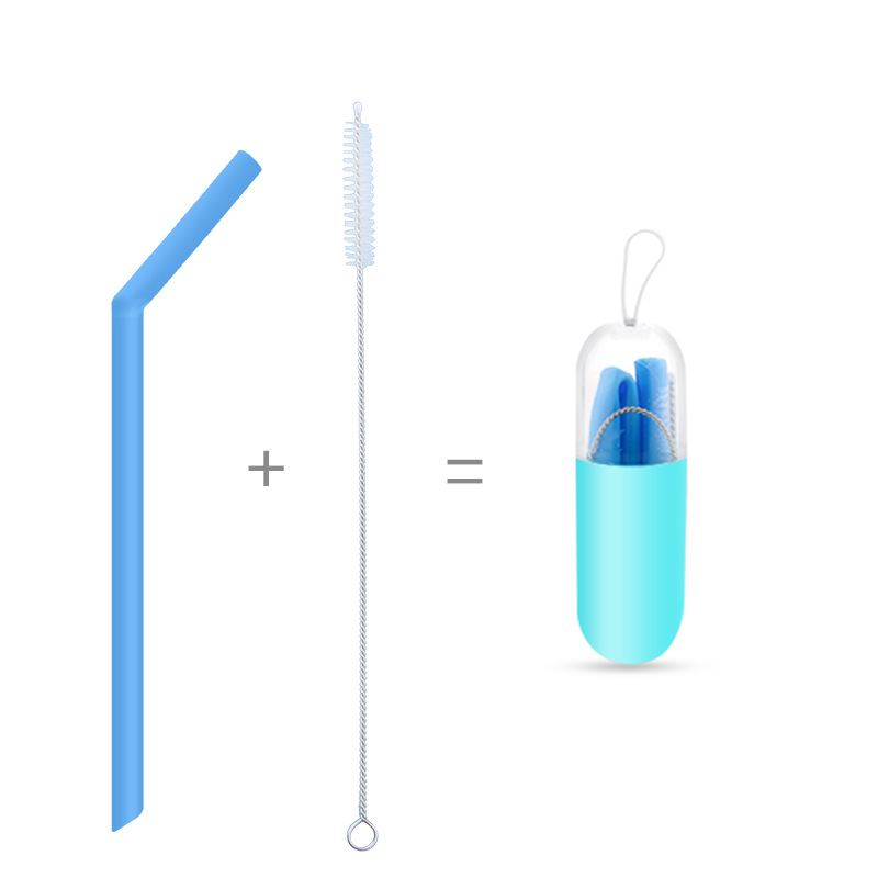 Collapsible Silicone Straw Set with Case 10