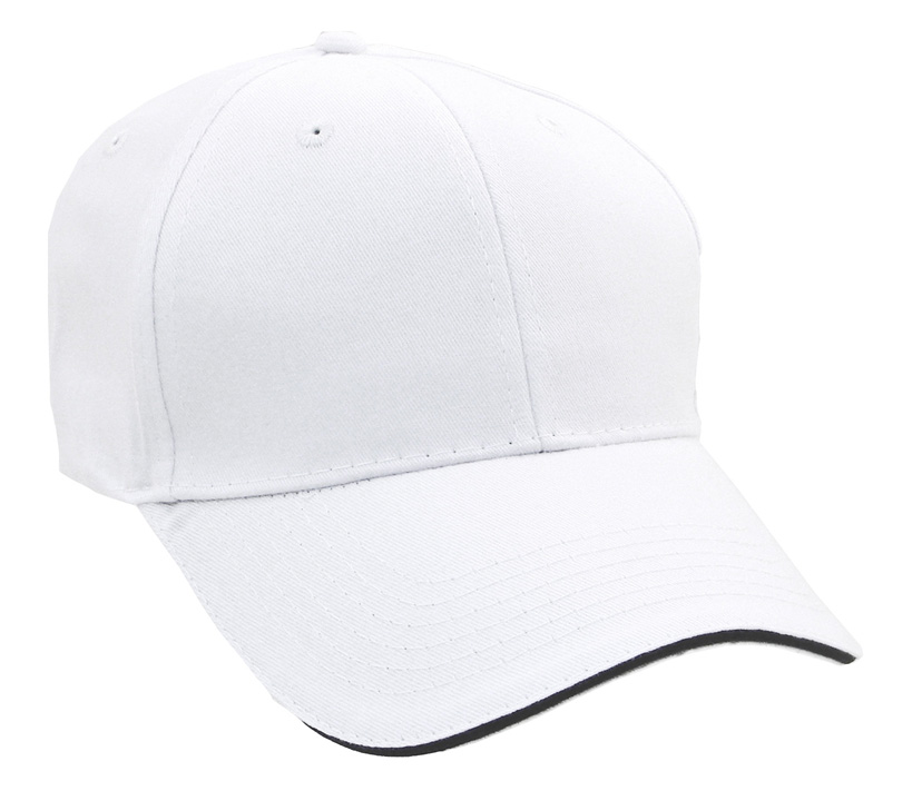 Brushed Cotton Twill Cap w/Sandwich Bill 18