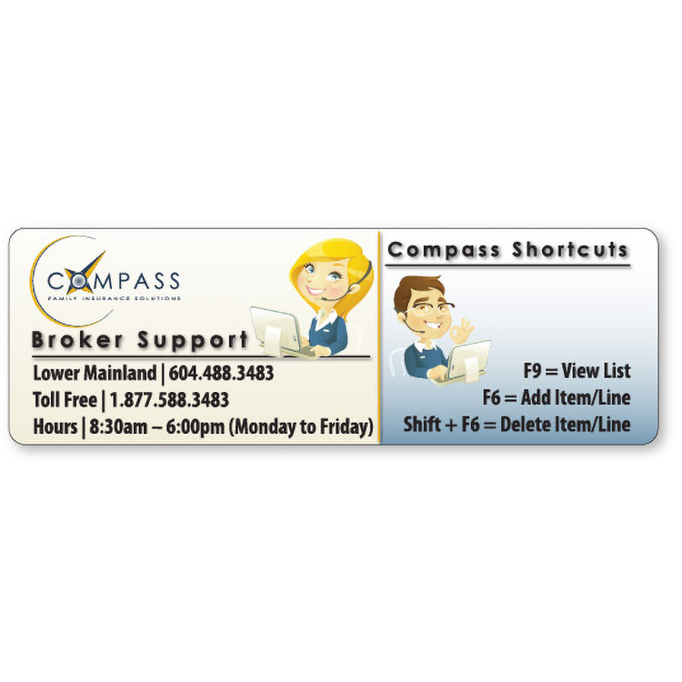 White Gloss 4 Colour Process Paper Roll Label Stock Rectangle (2"x6")