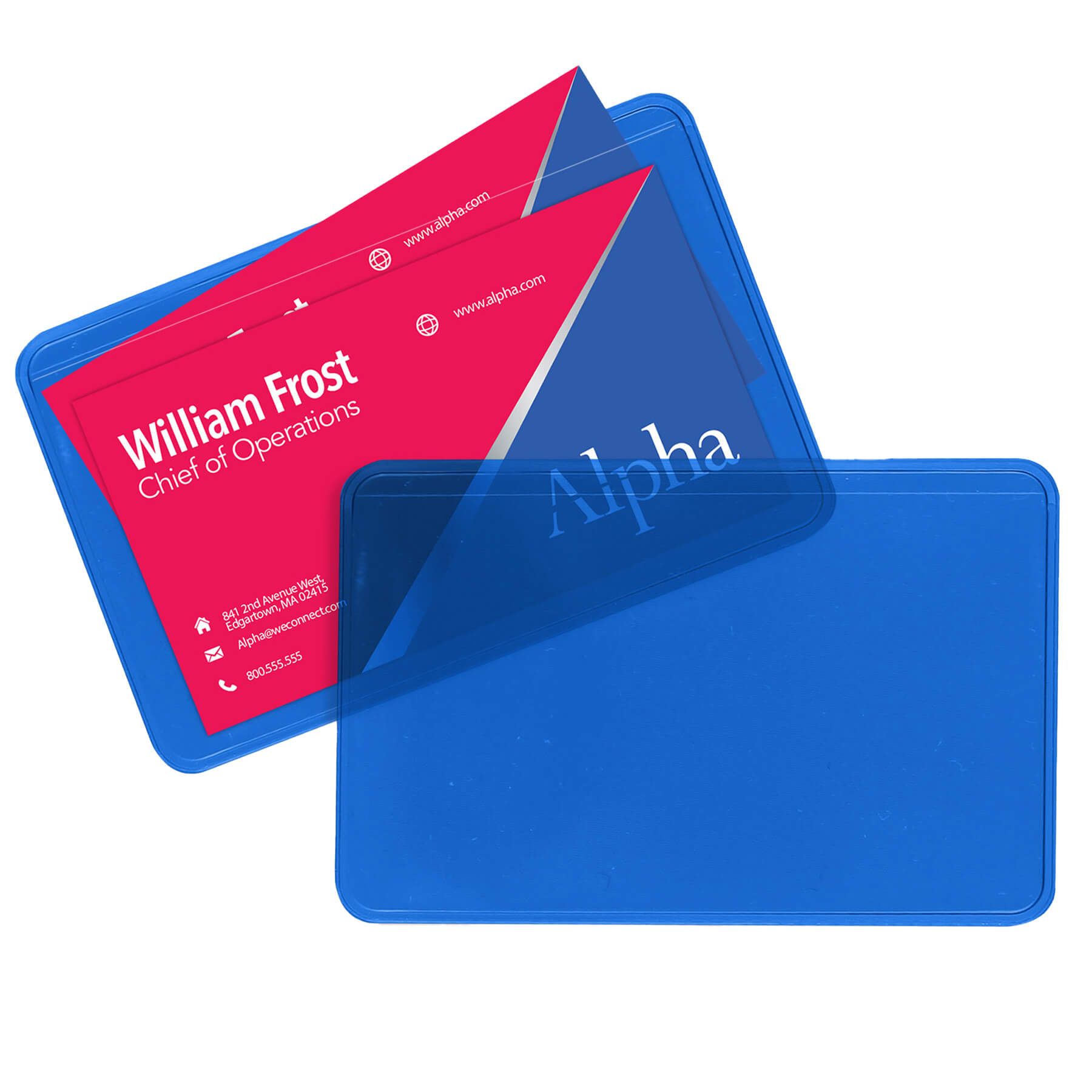 Translucent Vinyl Single Panel Business Card Case 5
