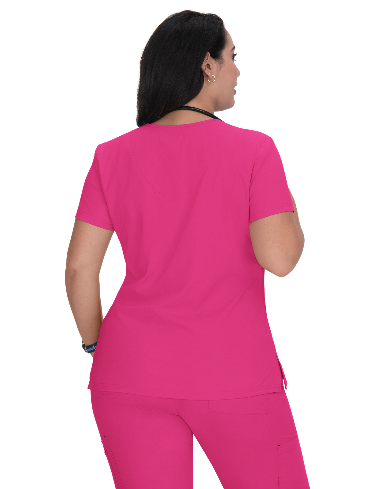 koi - Basics - Women's Four-Pocket Stretch V-Neck Becca Top 71
