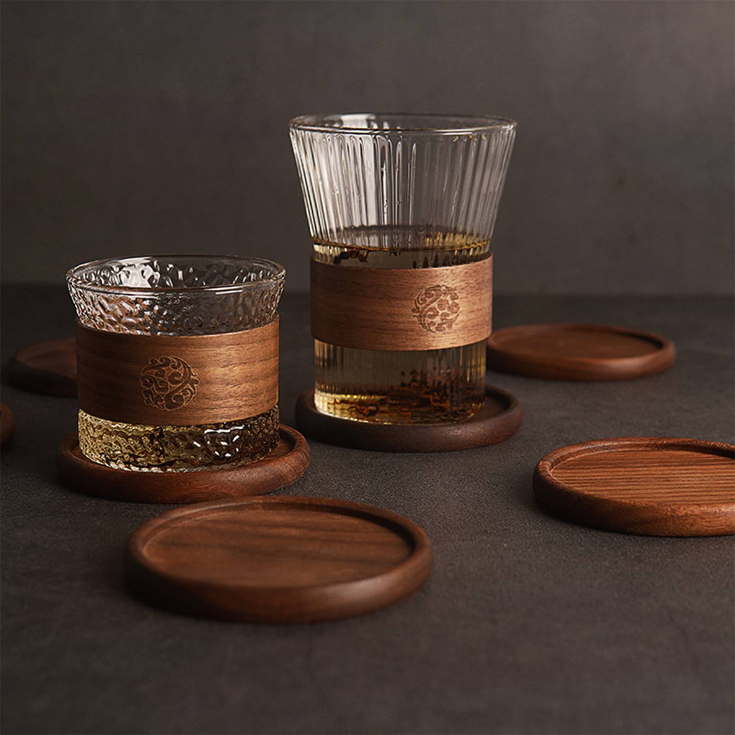 Black Walnut Wood Insulated Coaster 5