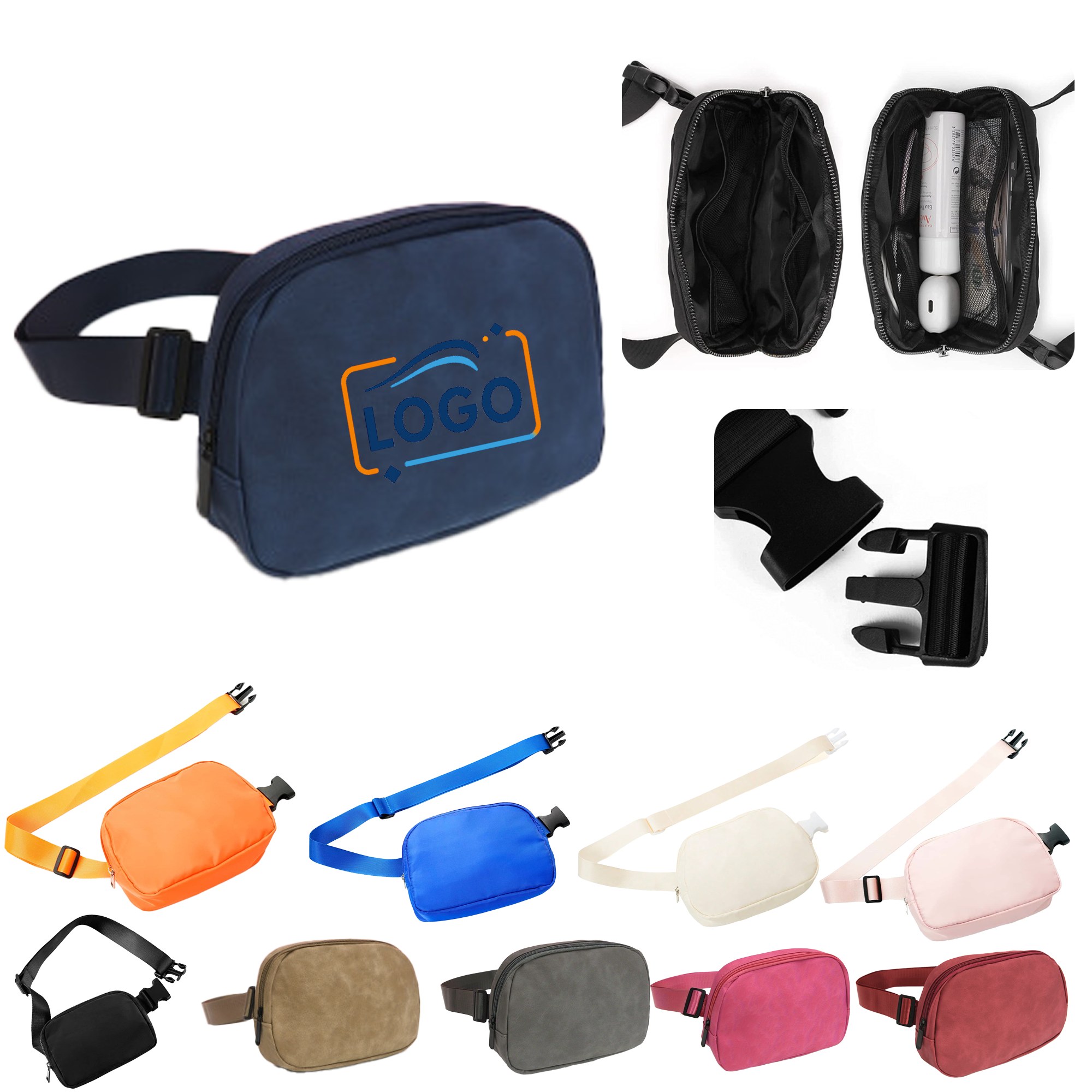 Water-Resistant Polyester Waist Pack with Adjustable Strap 3