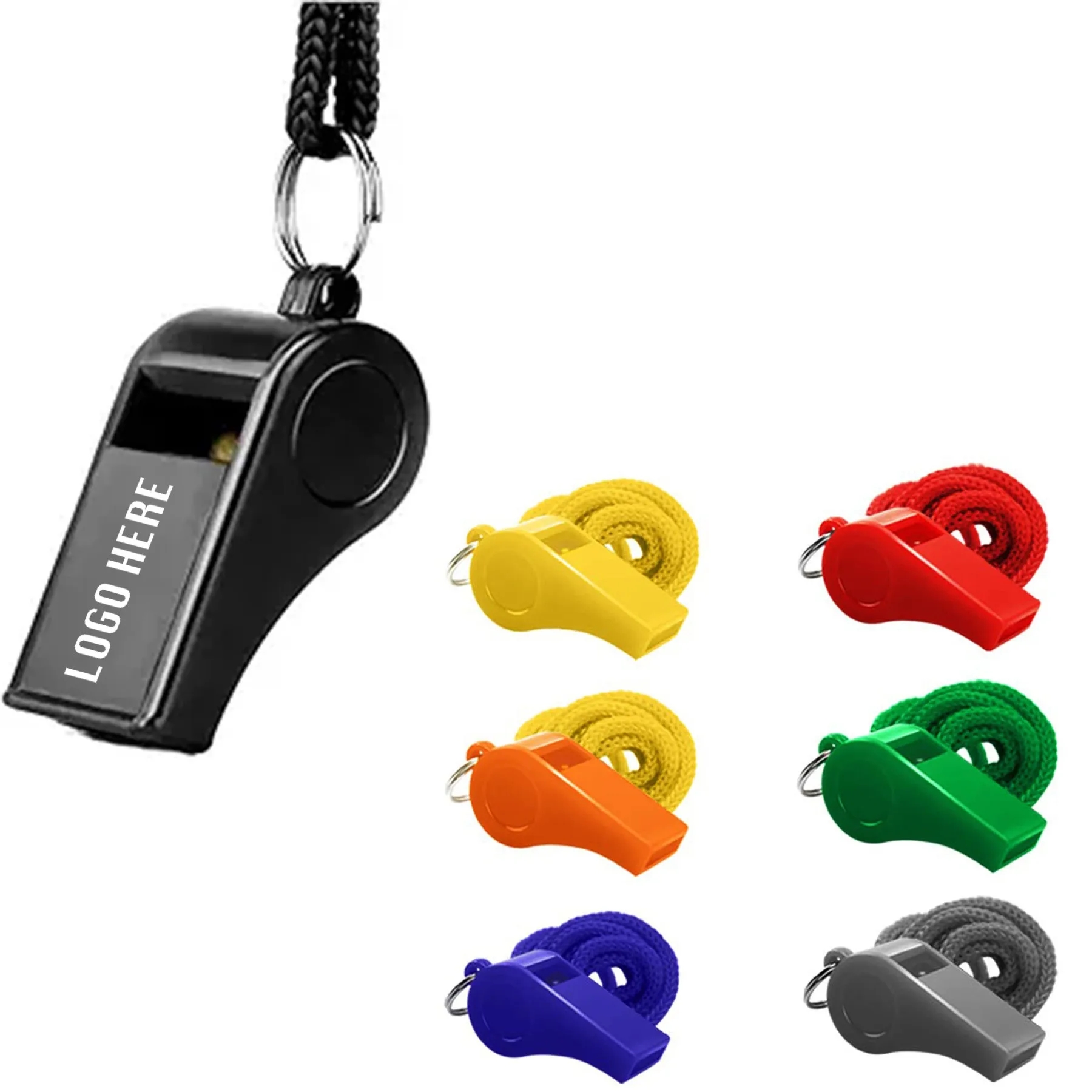 Colorful Emergency Whistle with Lanyard 3