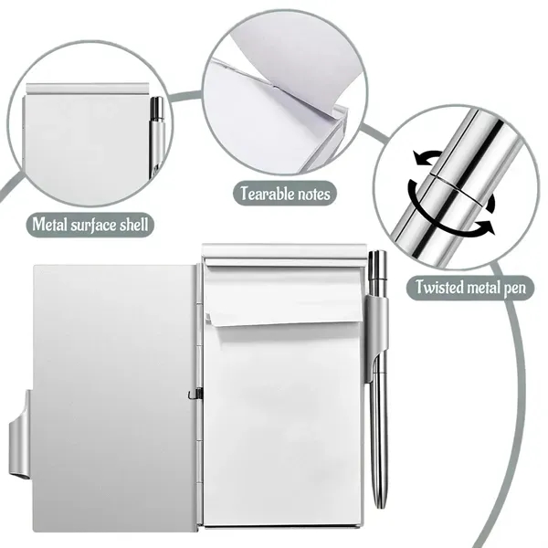 Aluminum Notepad & Pen Set - Premium Business Stationery 1