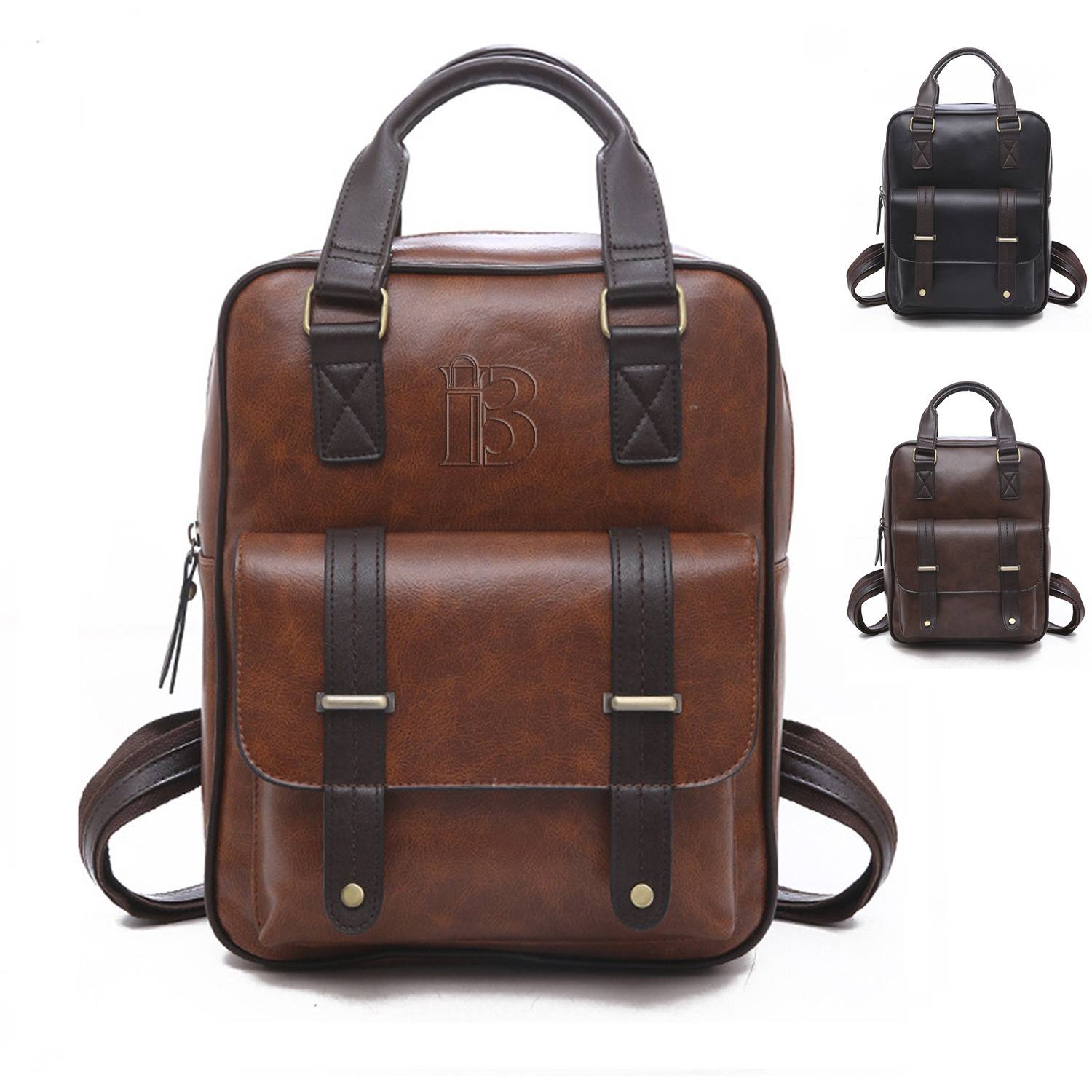 PU Leather Waterproof Backpack 1