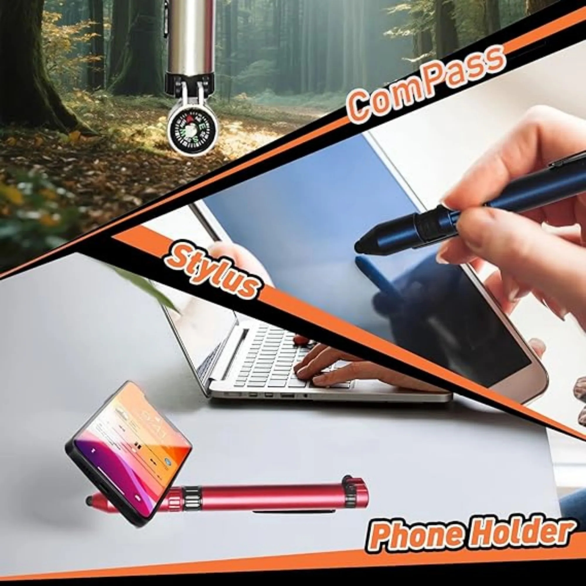 LED Compass Multifunctional Ballpoint Pen 9