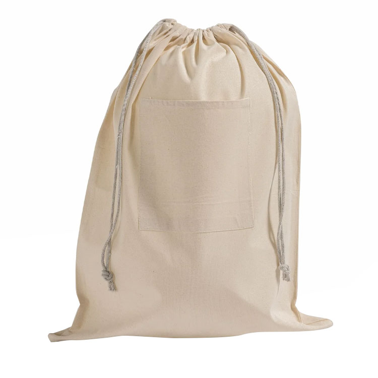 Palmcrest Pocket Laundry Bag, custom drawstring bag with logo imprint 4