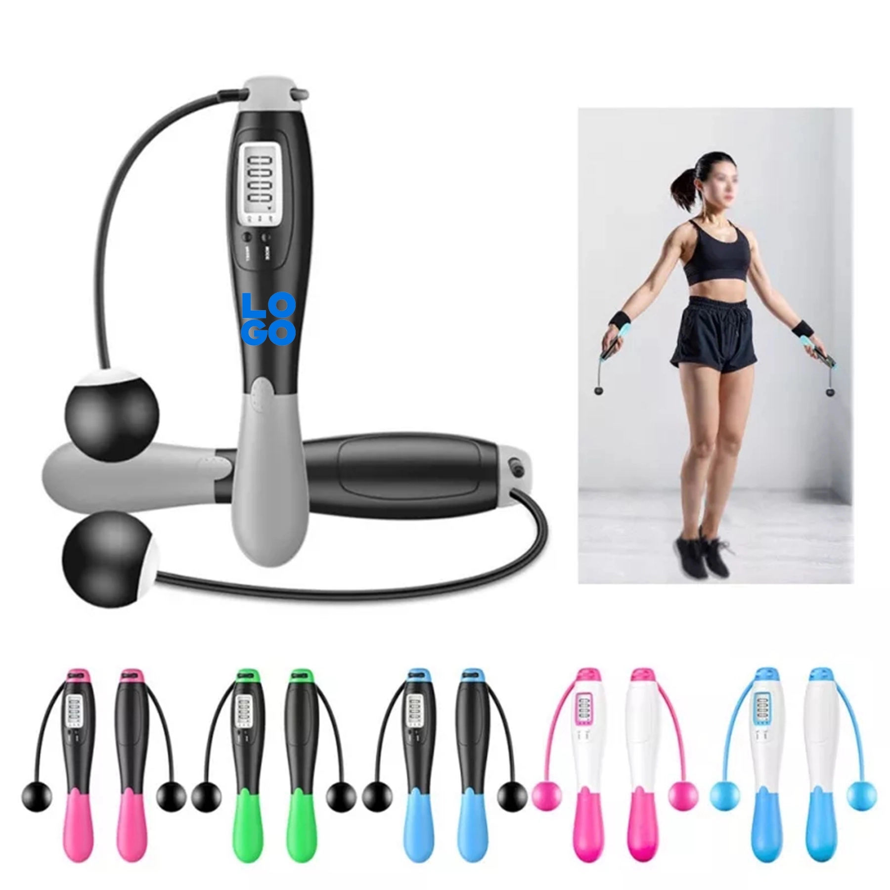 Electronic Digital Cordless Skip Rope 1