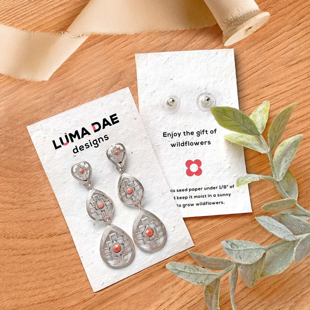 Double-Sided Seed Paper Earring Cards 3