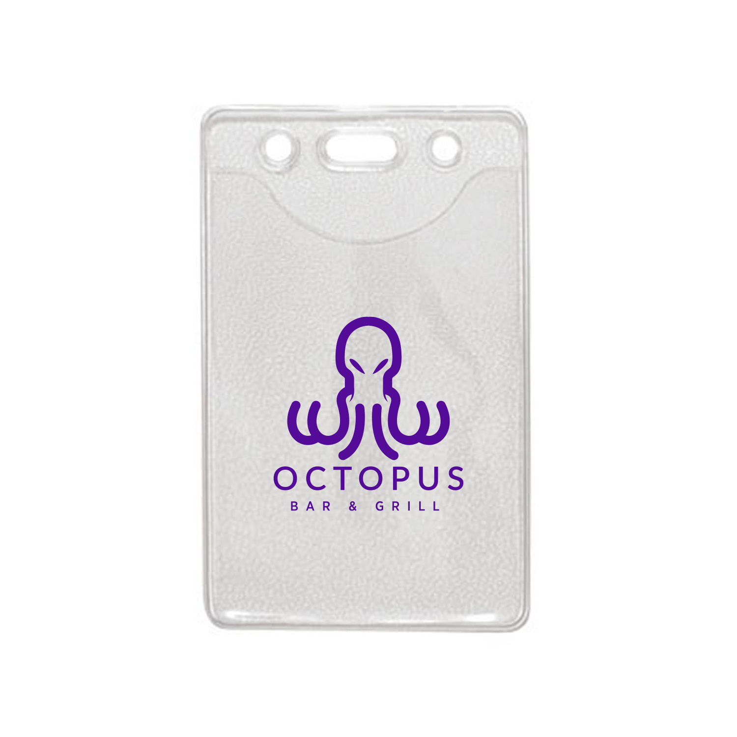 2.60" W x 4.06" H - Vertical Clear Vinyl Badge Holder (1 Color Imprint) 2