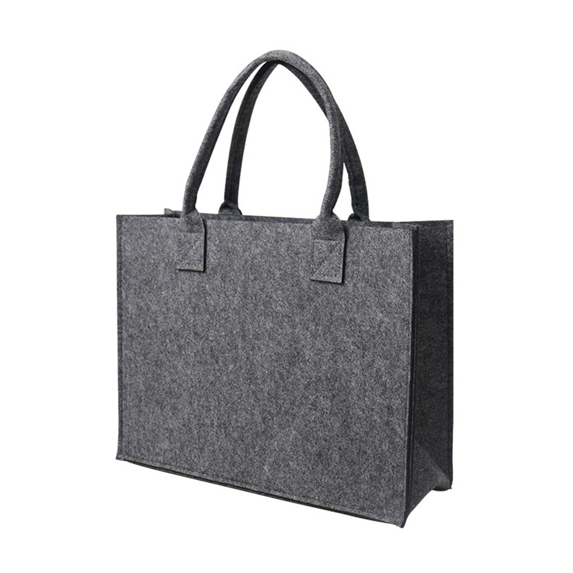 MOQ50 Reusable Portable Felt Grocery Tote Bag, custom tote bag with logo imprint 3
