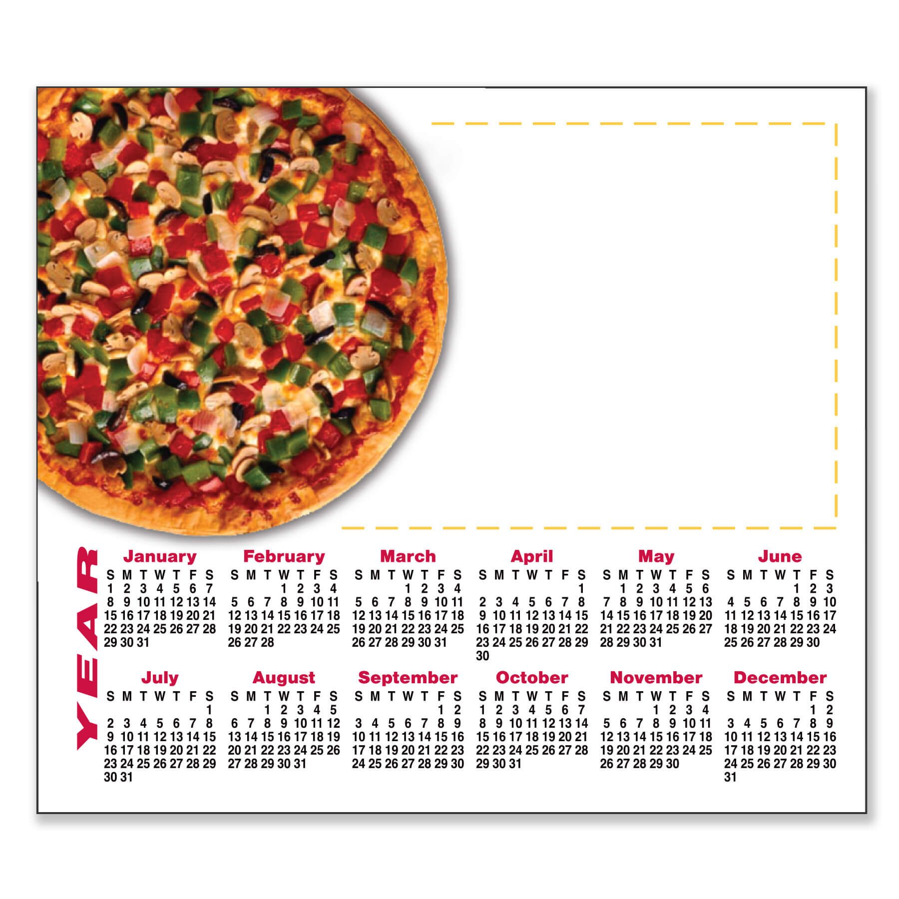 3.5" x 4" Small Magnetic Calendar 30 Mil 17