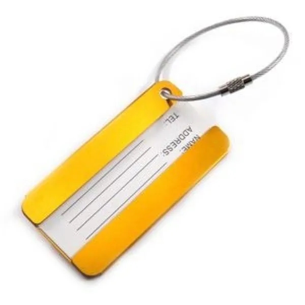 Square Aluminum Alloy Travel Luggage Tag 5