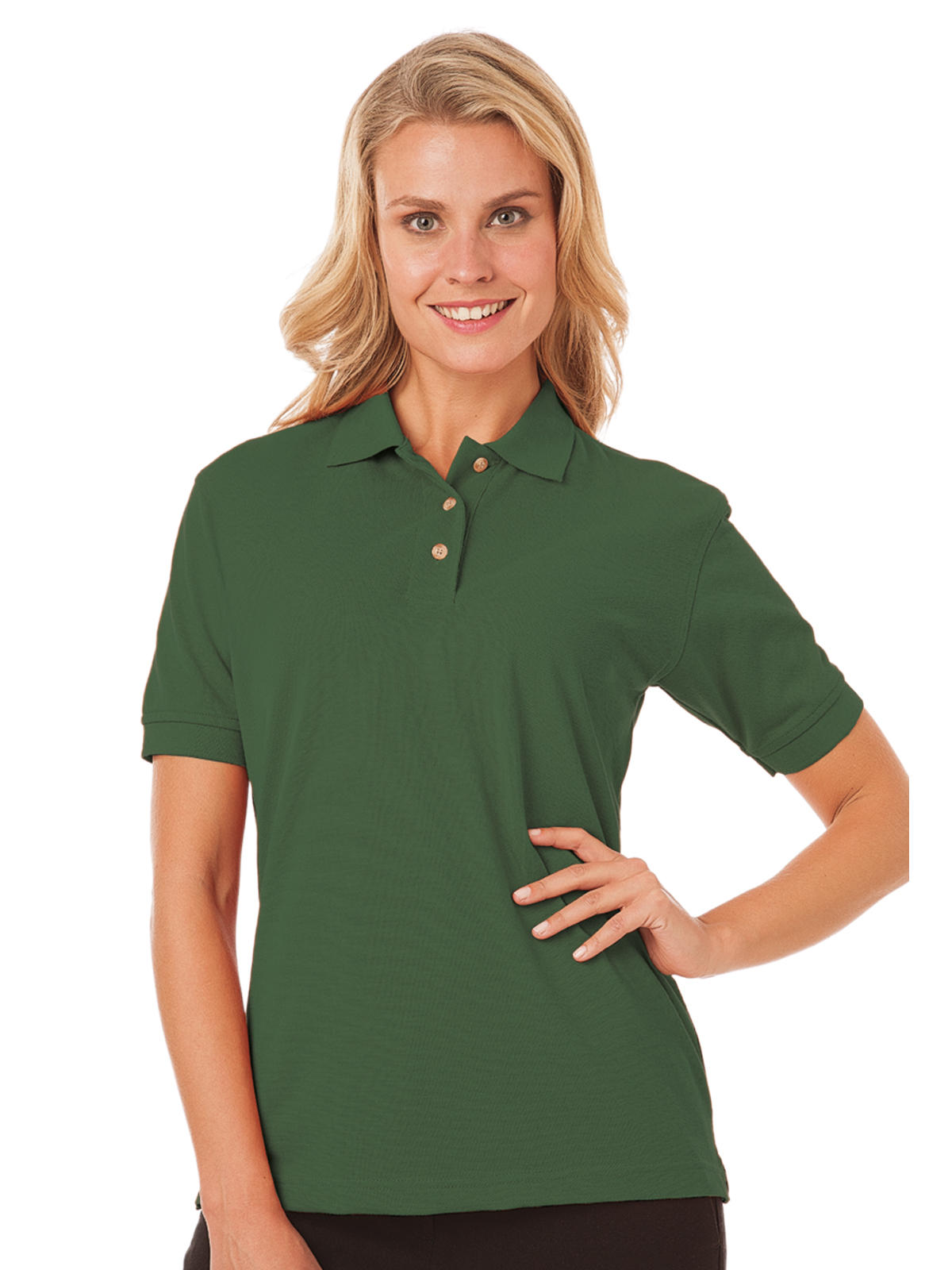 Blue Generation - Women's Pocketless Superblend Pique Polo 14