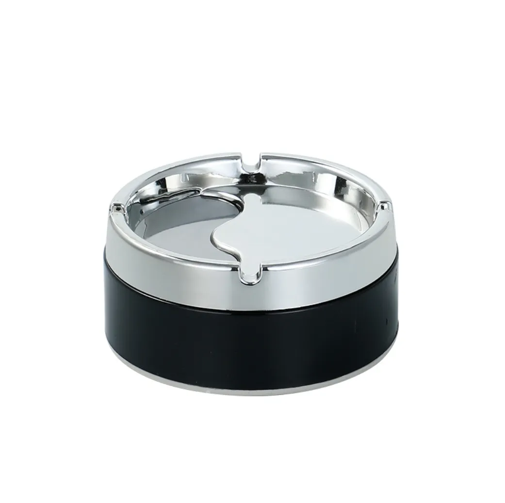Portable Stainless Steel Odorless Windproof Ashtray With Lid 6