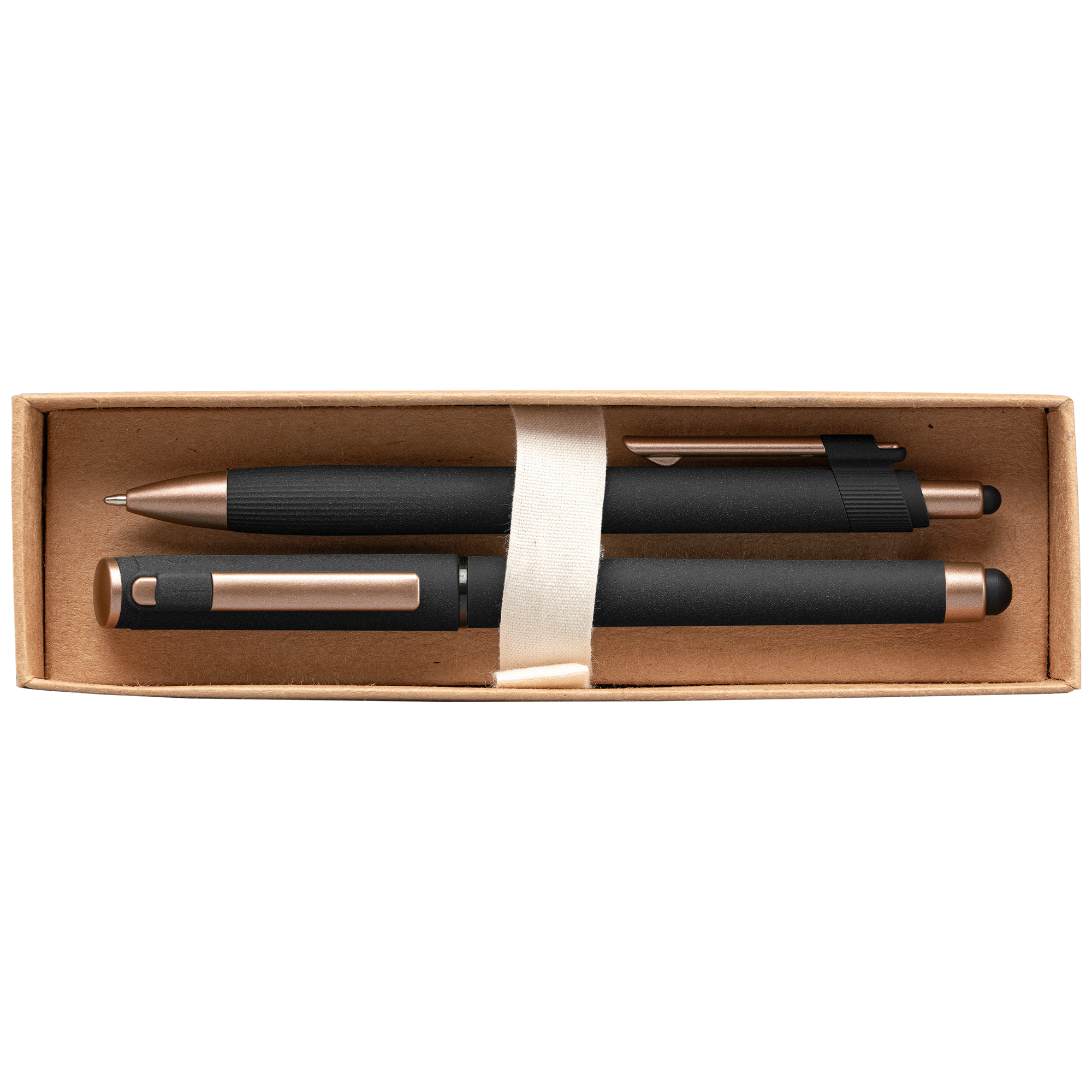 York Recycled Plastic Bronze Trim Pen Gift Set – Box Decorated 8