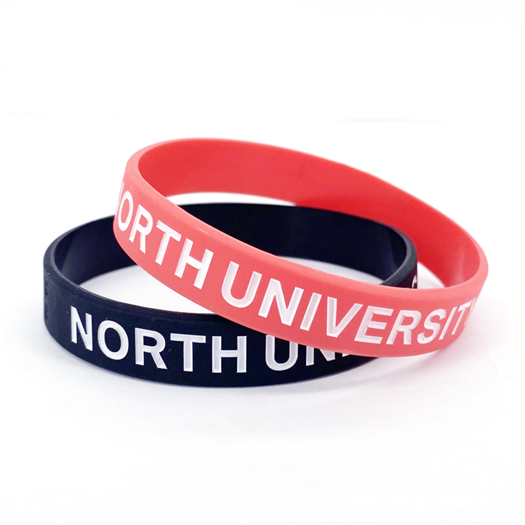 Color Filled Debossed Silicone Wristband 1
