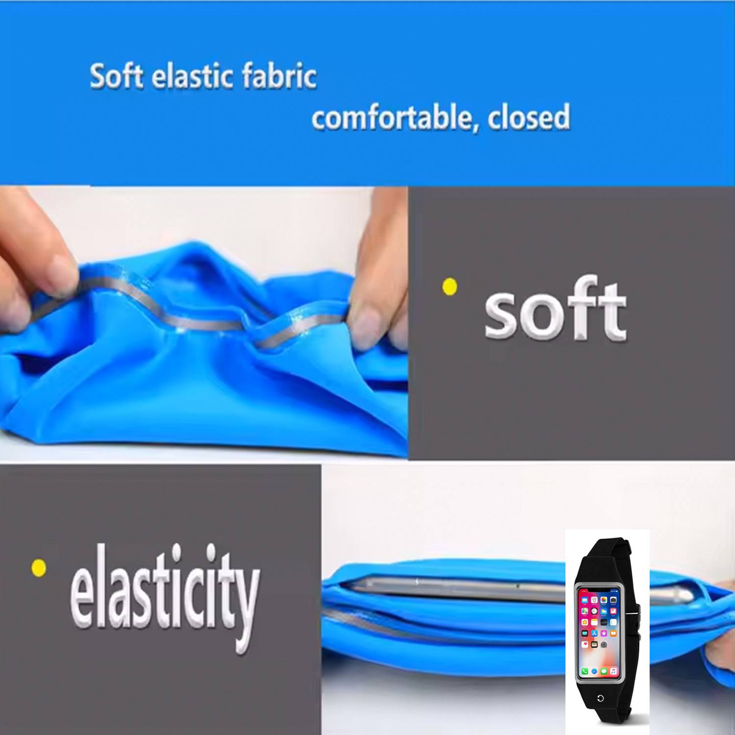 Waterproof Sport Waist Bag – Touchscreen-Compatible Design 12