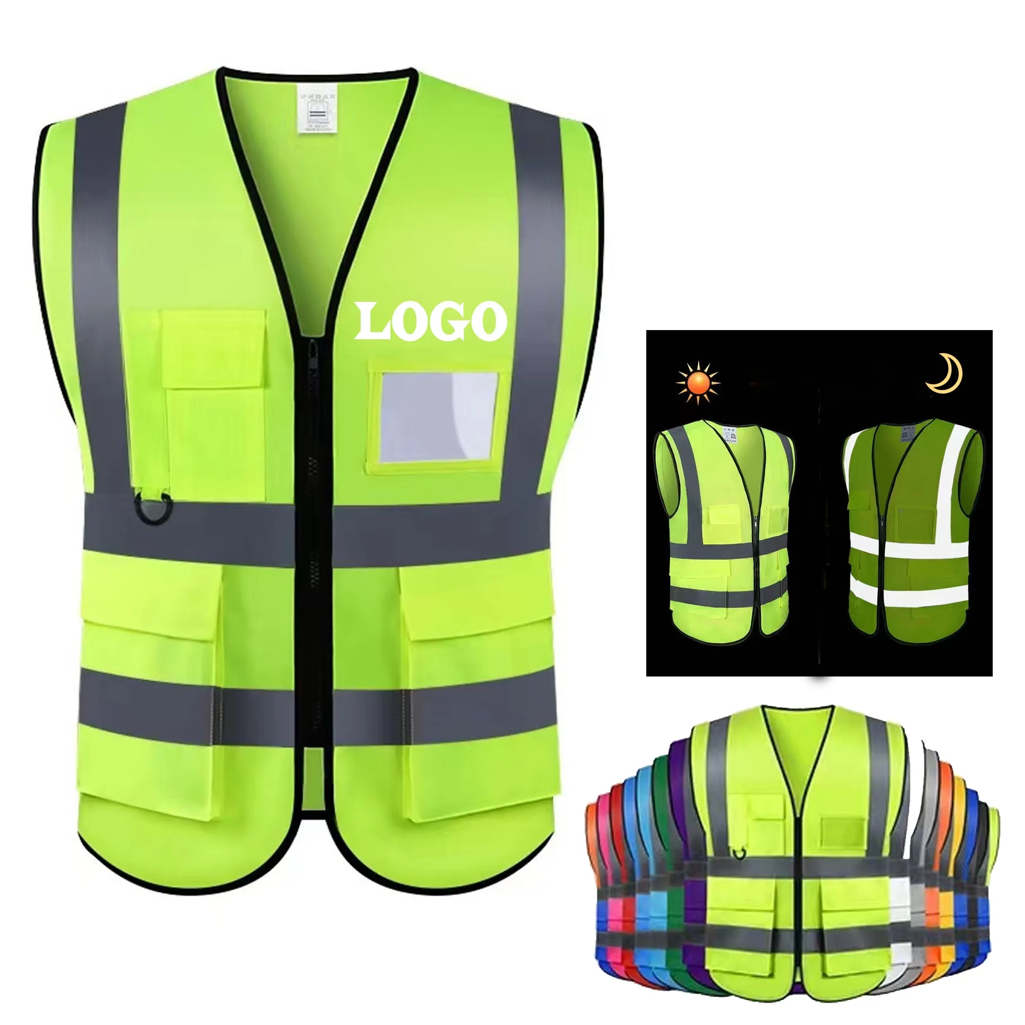 Multi-Industry Reflective Safety Vest With Pockets