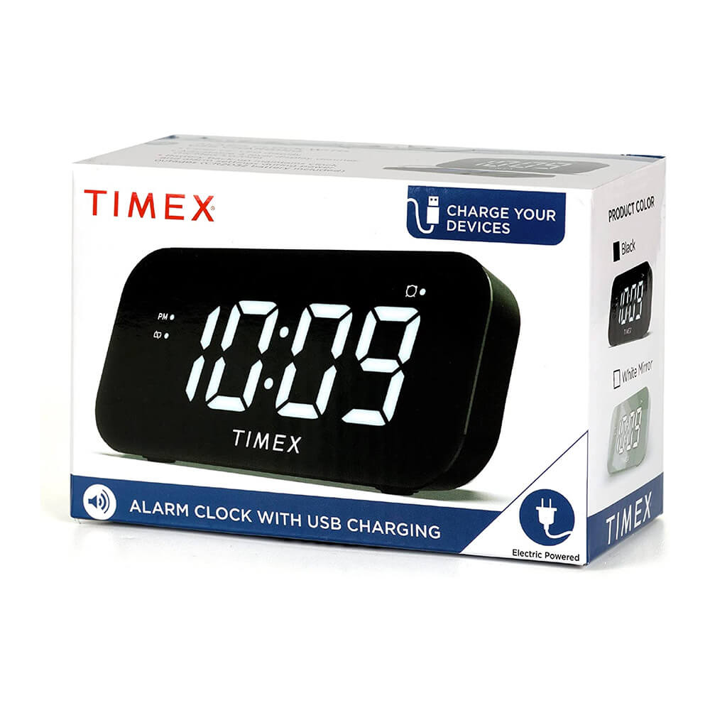 Dual Alarm Clock With Jumbo Display and Usb Charging