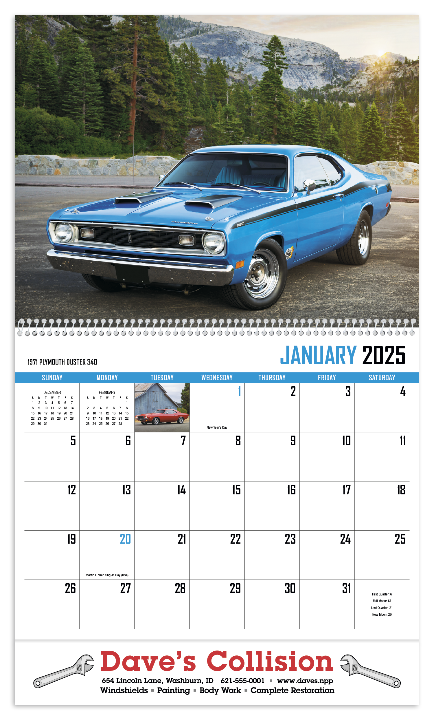 HotLine® Products Street Thunder Appointment Calendar - Spiral 14