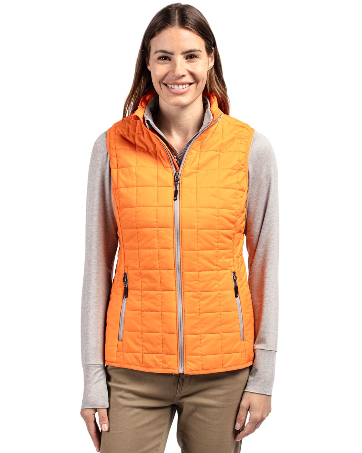 Cutter & Buck Rainier Recycled Insulated Puffer Womens Full Zip Vest 101