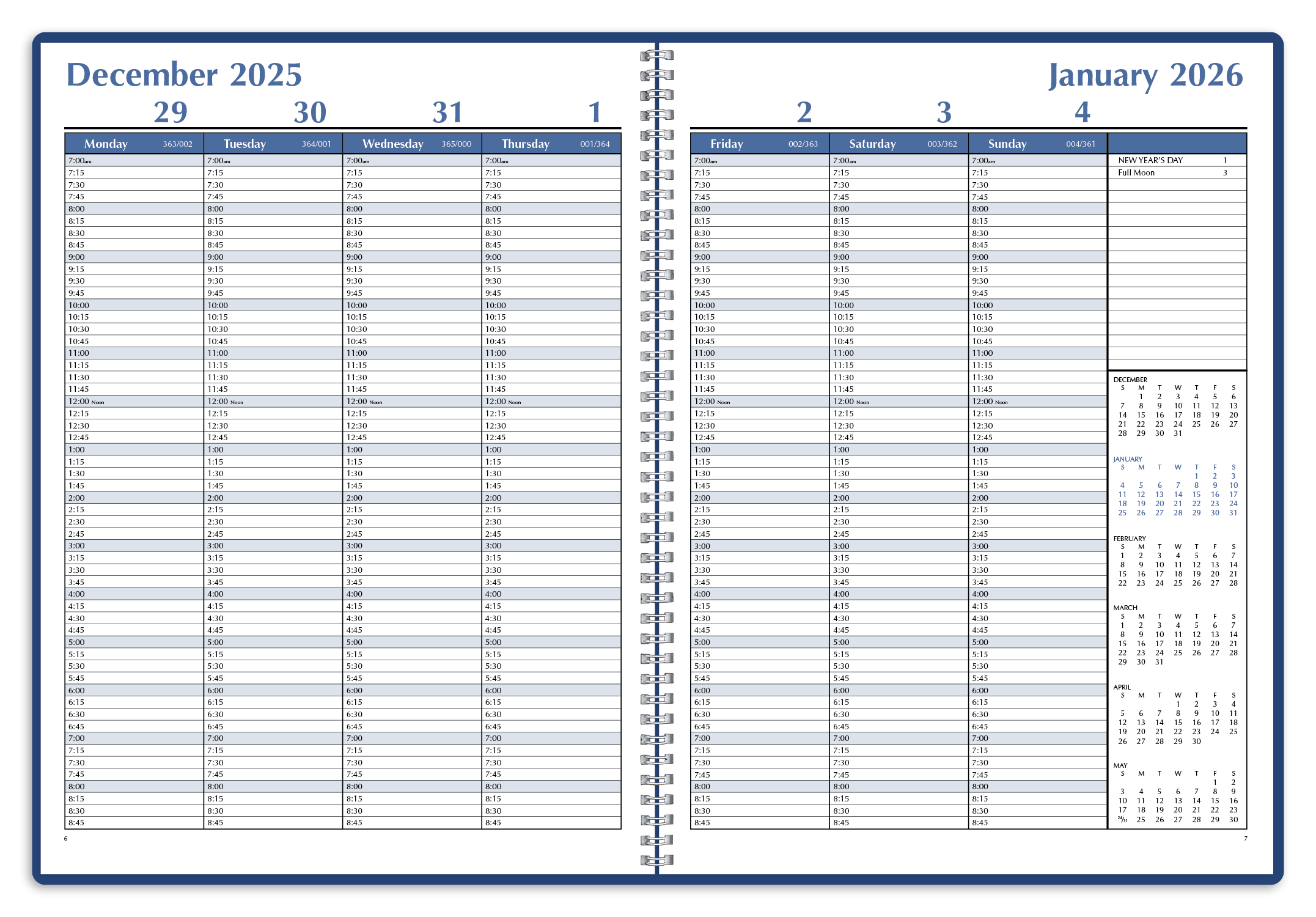 Triumph® Calendars Weekly Time Manager 37
