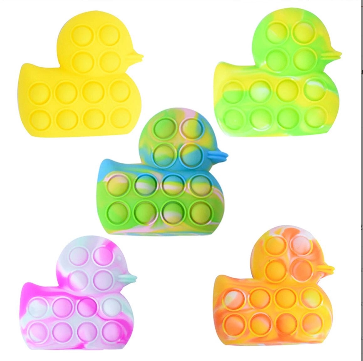 Duck Shaped Silicone Push Pop Bubble Toy 1