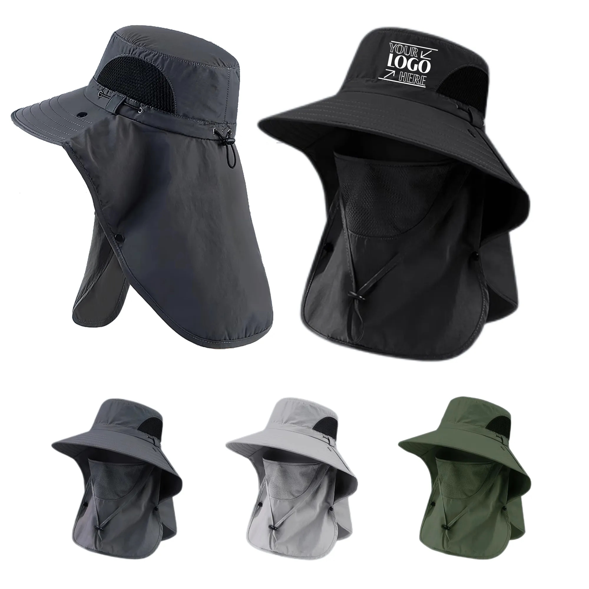 Sun Visor Hat With Face Cover 2