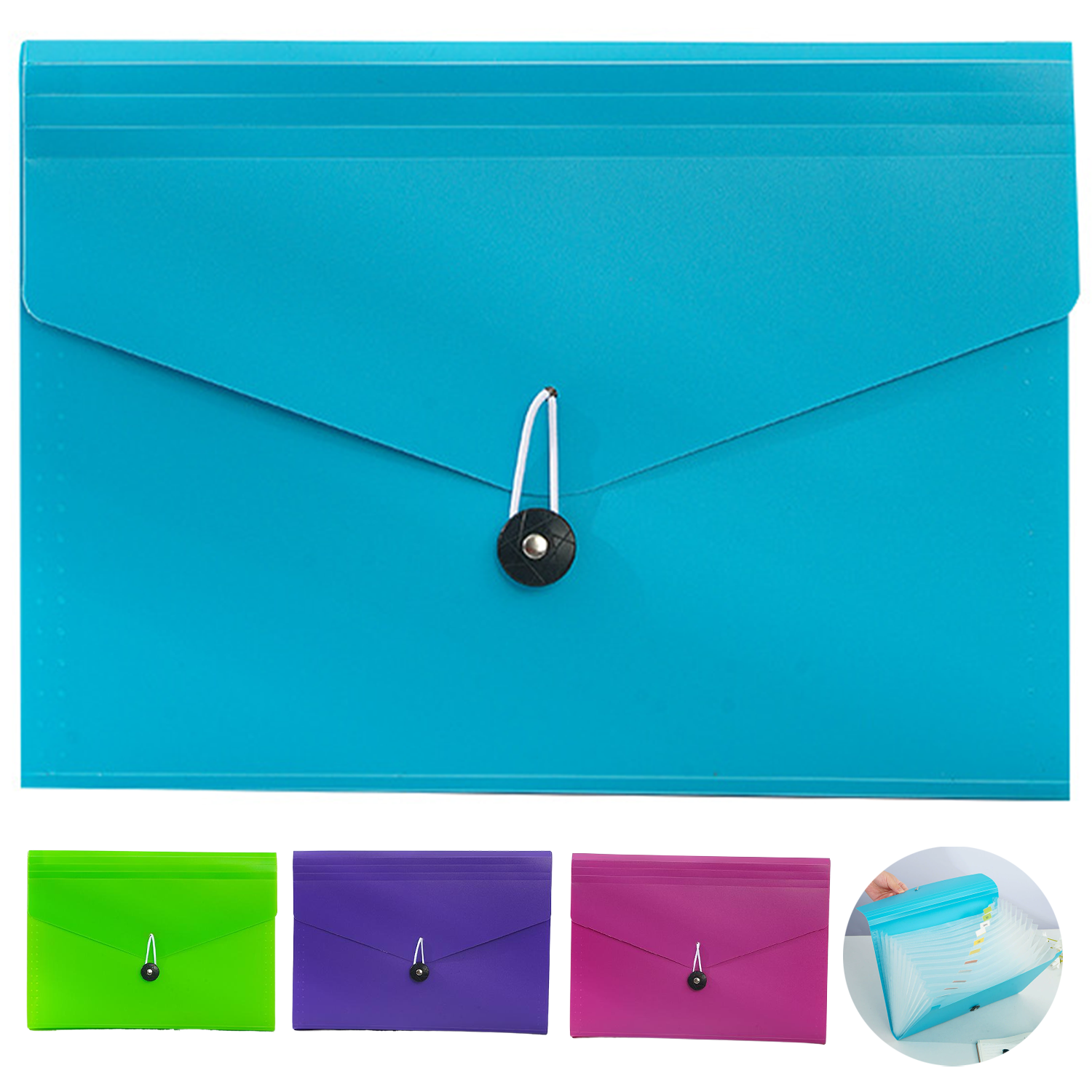 A4 13 Pocket Accordion File Folder Document Organizer 8