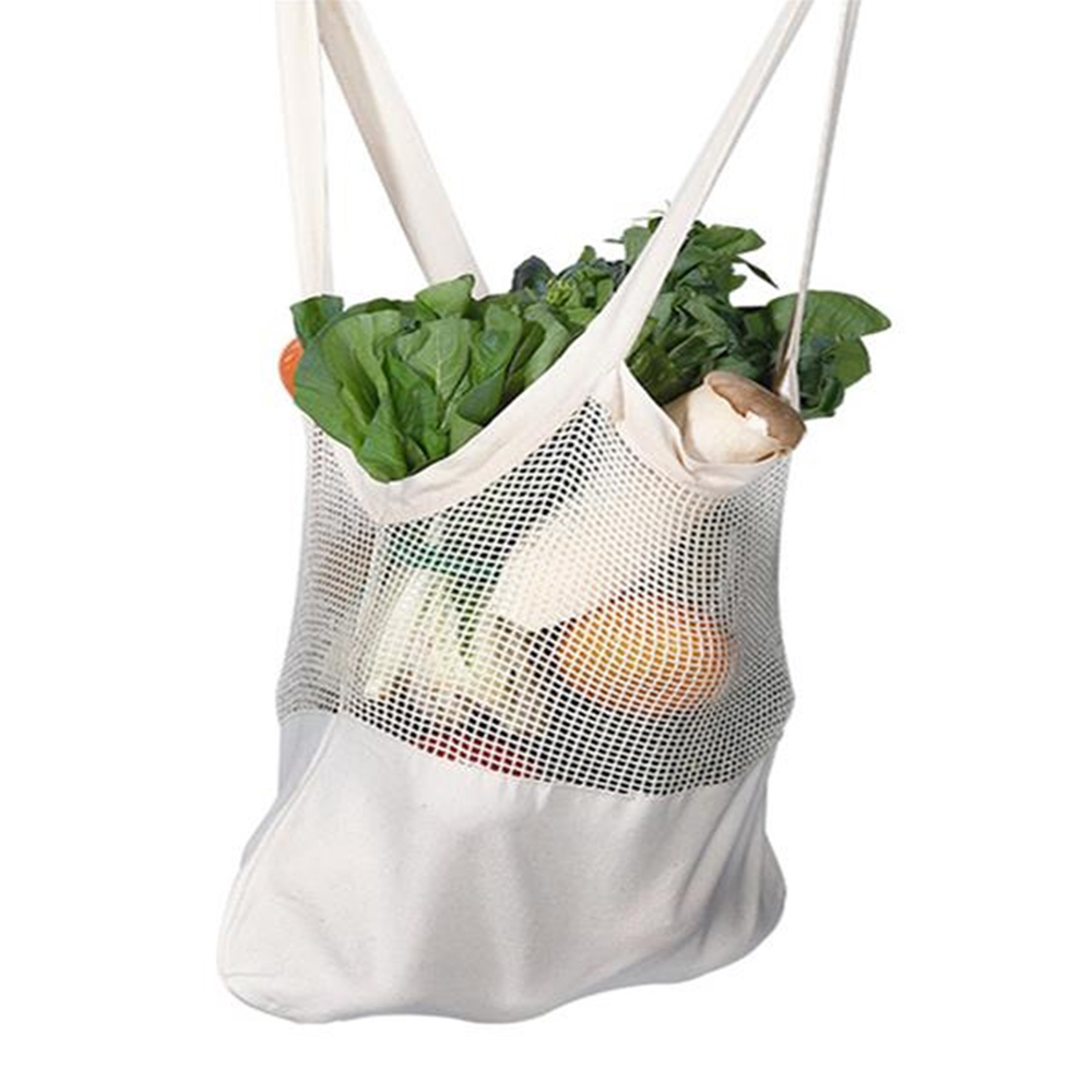 Organic Cotton Mesh Bags, custom tote bag with logo imprint 2